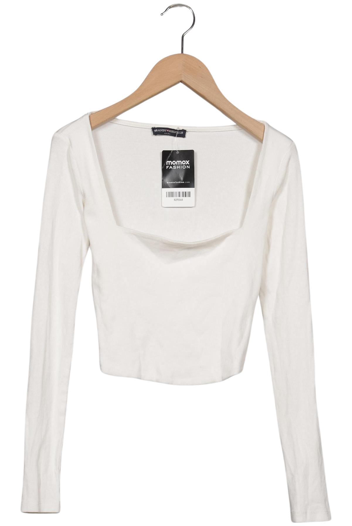 

Brandy Melville Damen Langarmshirt, weiß, Gr. uni