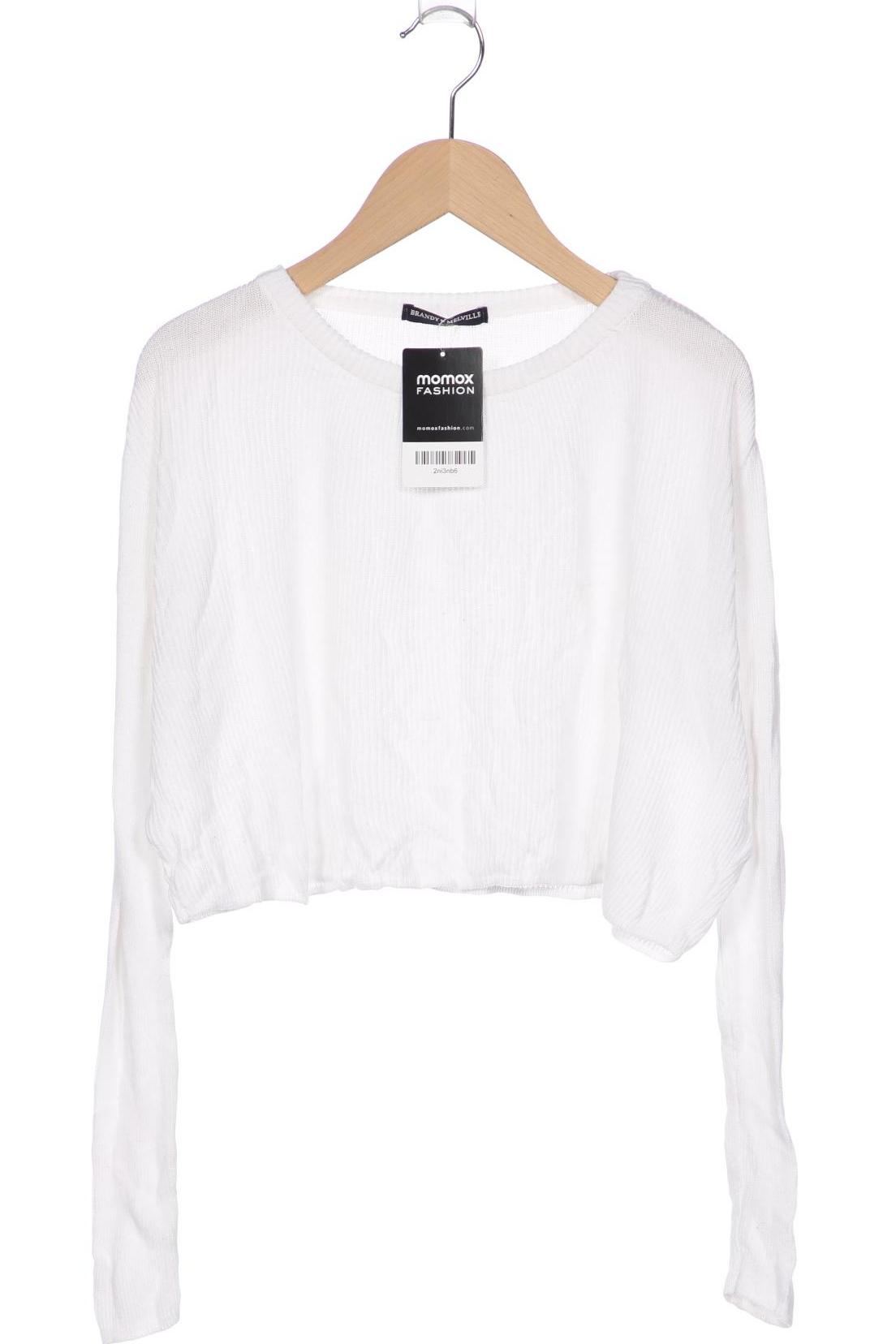 

Brandy Melville Damen Langarmshirt, weiß, Gr. uni
