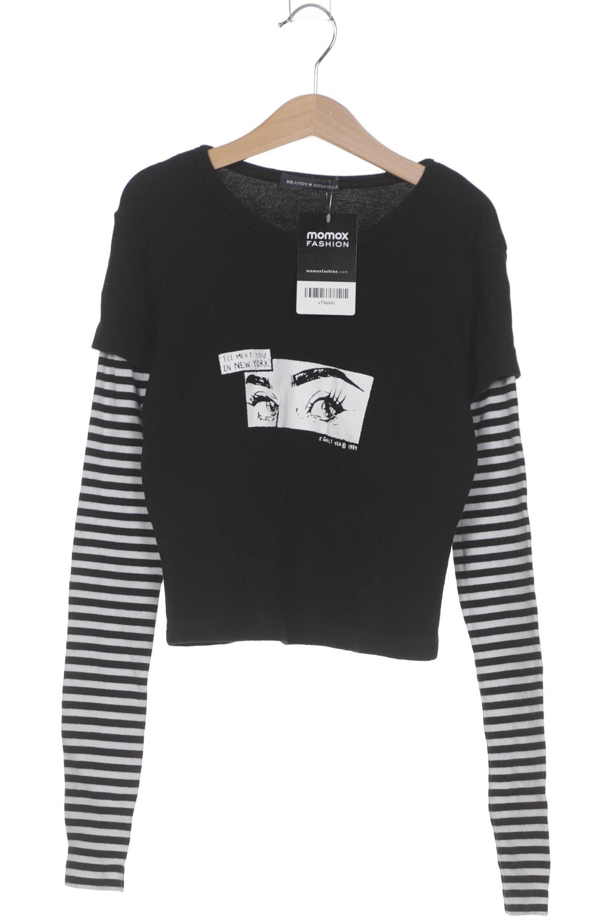 

Brandy Melville Damen Langarmshirt, schwarz, Gr. 30