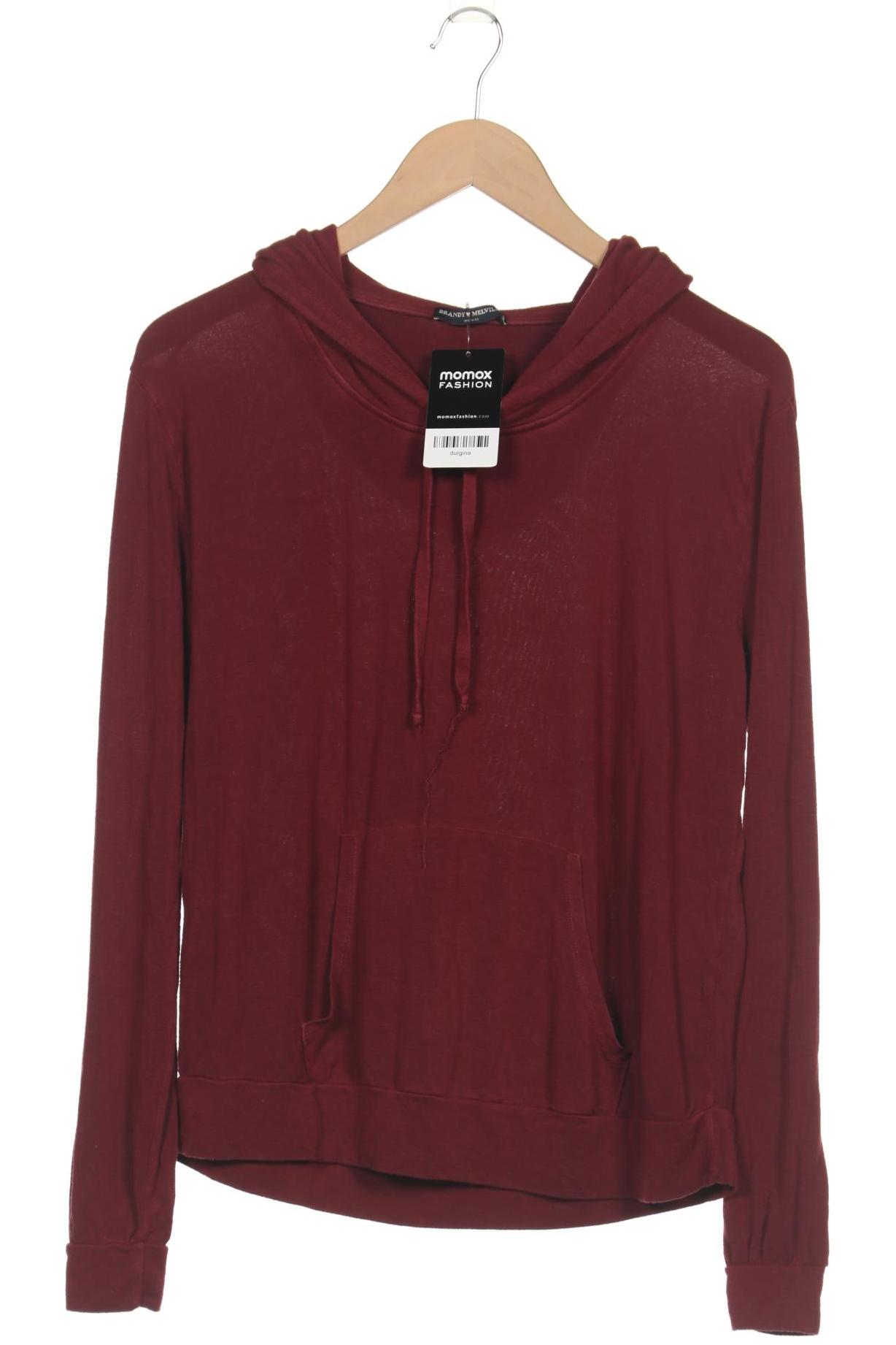 

Brandy Melville Damen Kapuzenpullover, bordeaux, Gr. uni