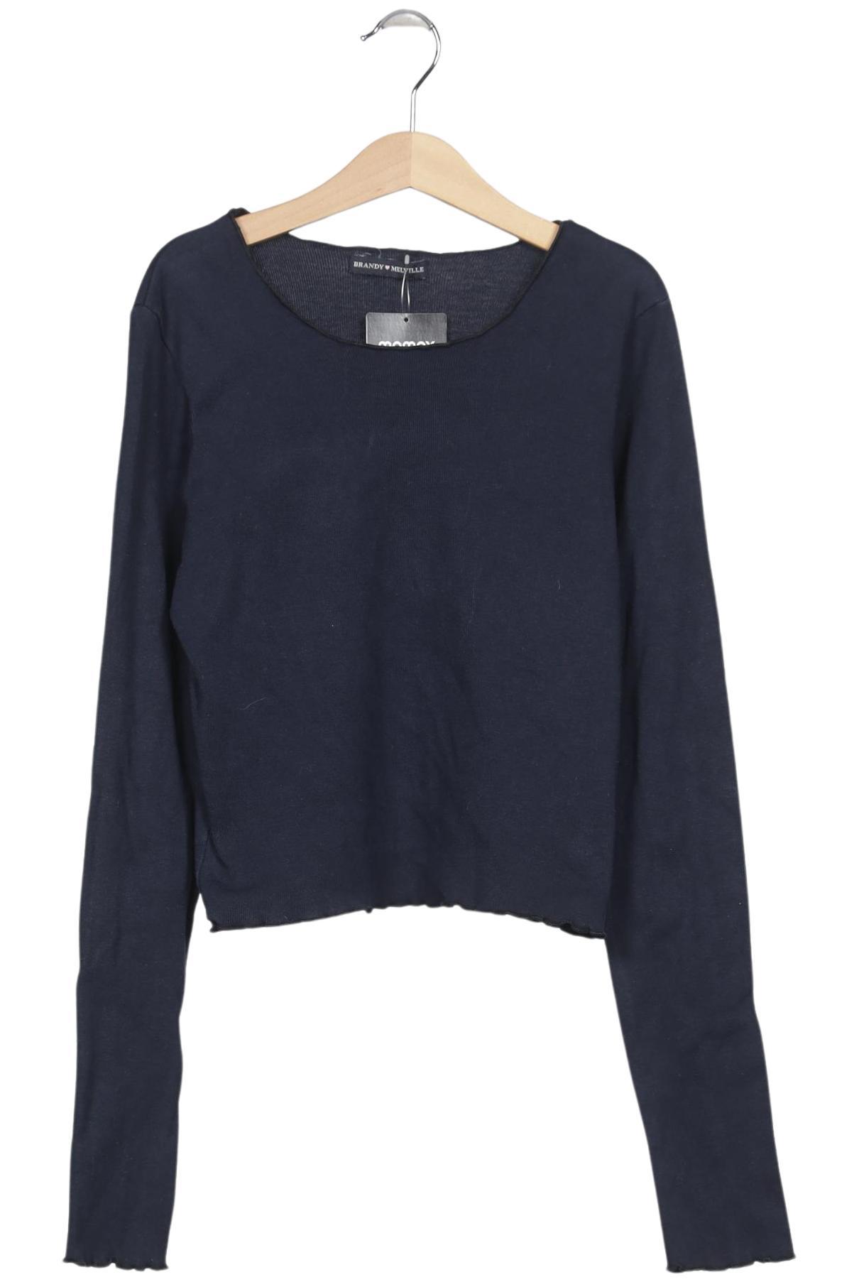 

Brandy Melville Damen Langarmshirt, marineblau, Gr. 36