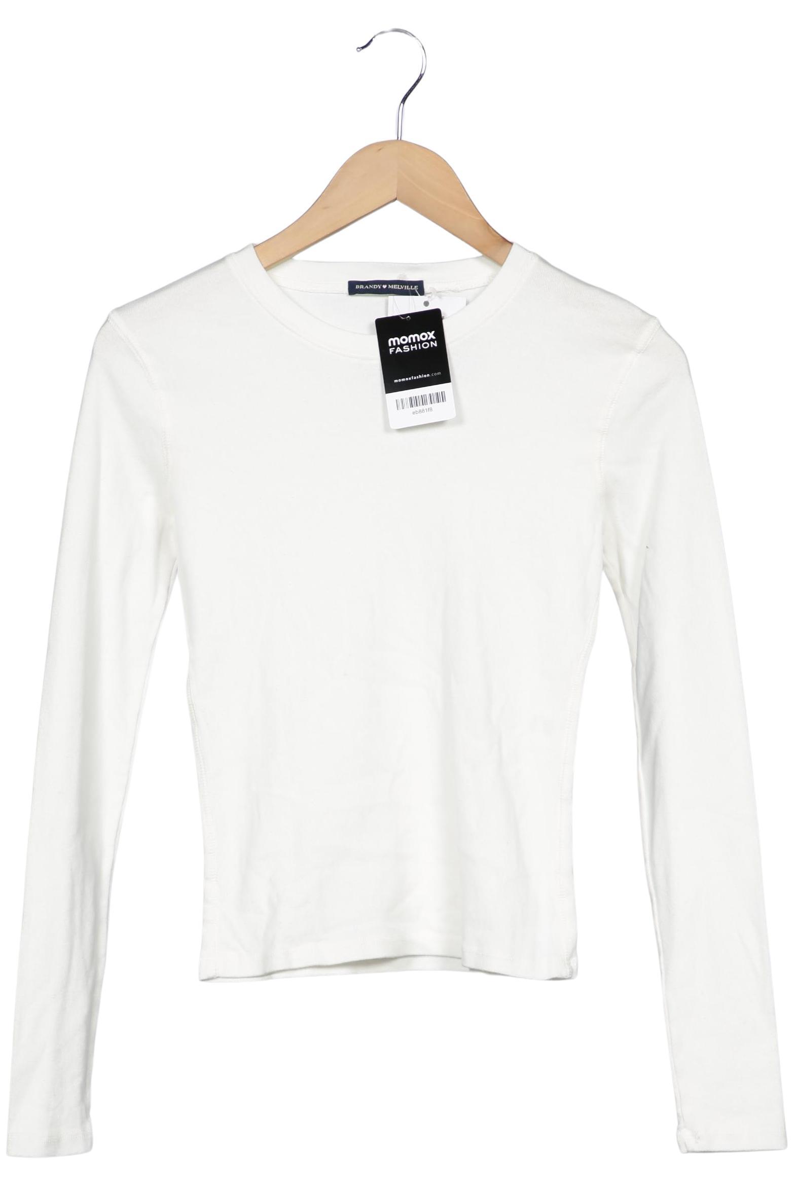 

Brandy Melville Damen Langarmshirt, weiß, Gr. 34
