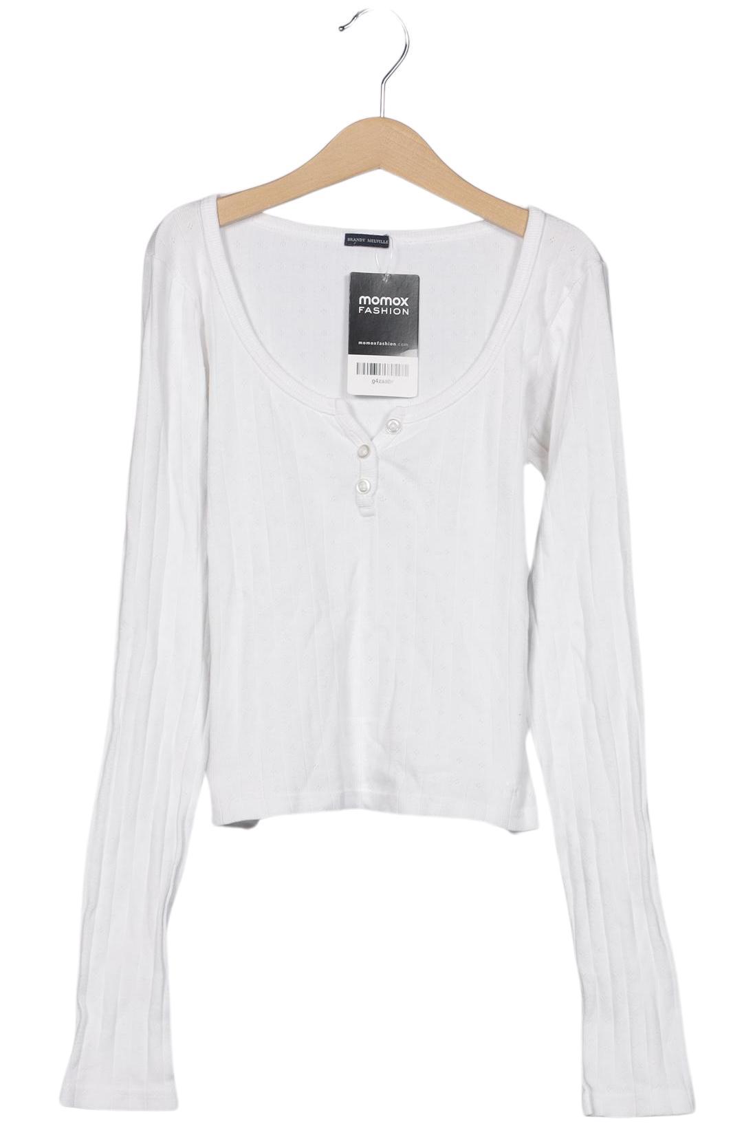 

Brandy Melville Damen Langarmshirt, weiß, Gr. 2
