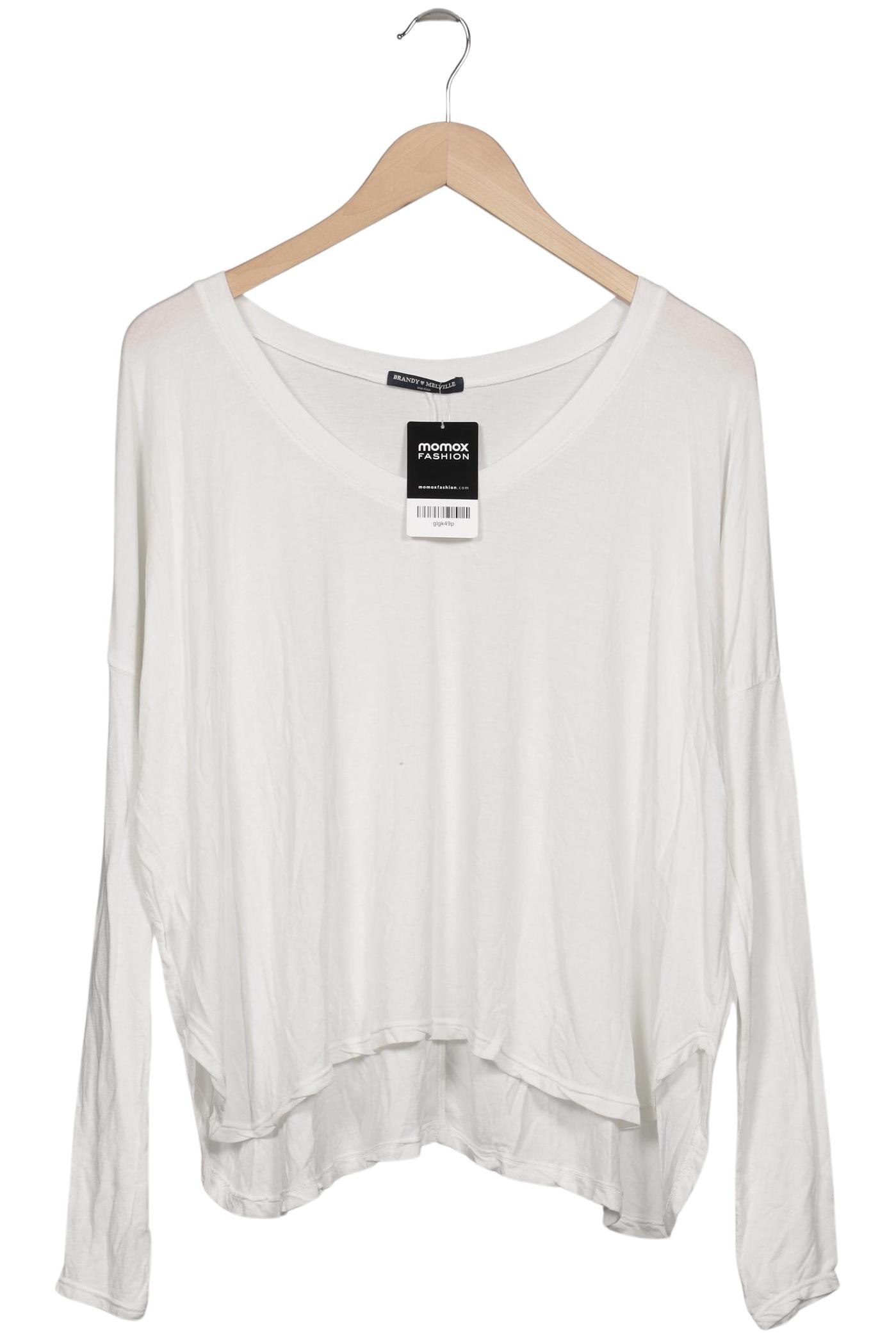 

Brandy Melville Damen Langarmshirt, weiß, Gr. uni
