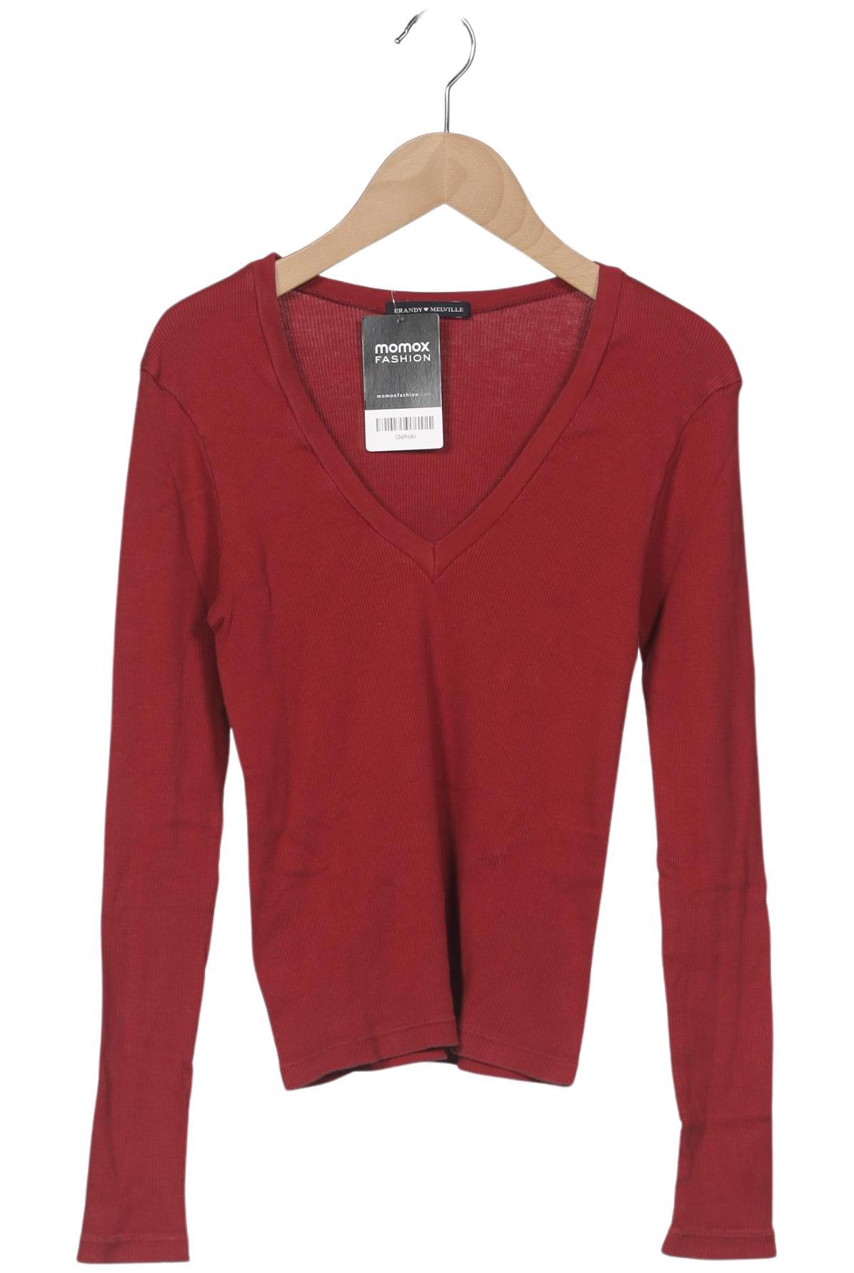 

Brandy Melville Damen Langarmshirt, rot, Gr. 34