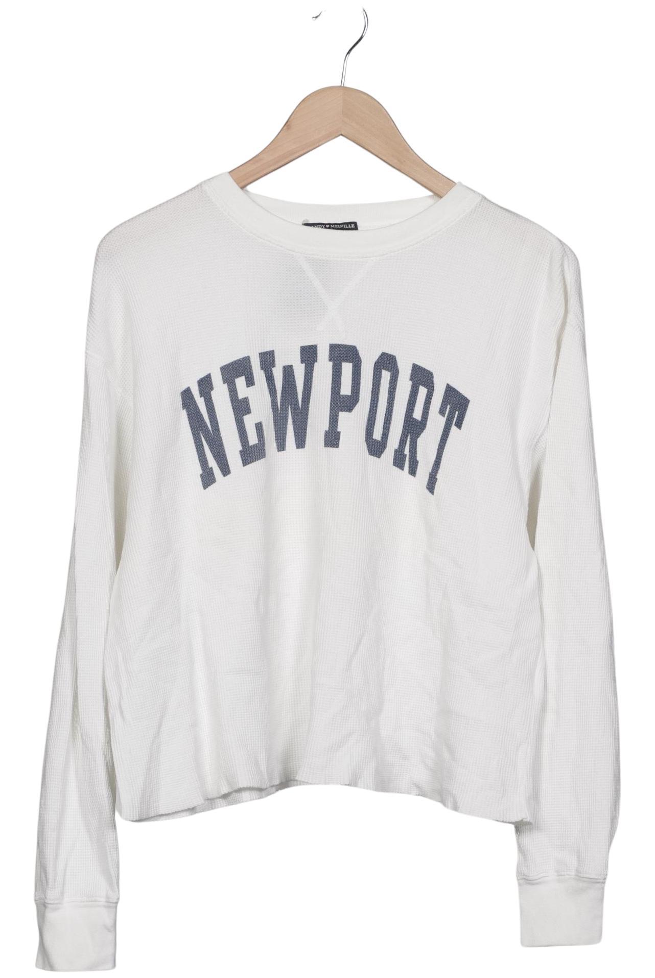 

Brandy Melville Damen Langarmshirt, weiß, Gr. uni