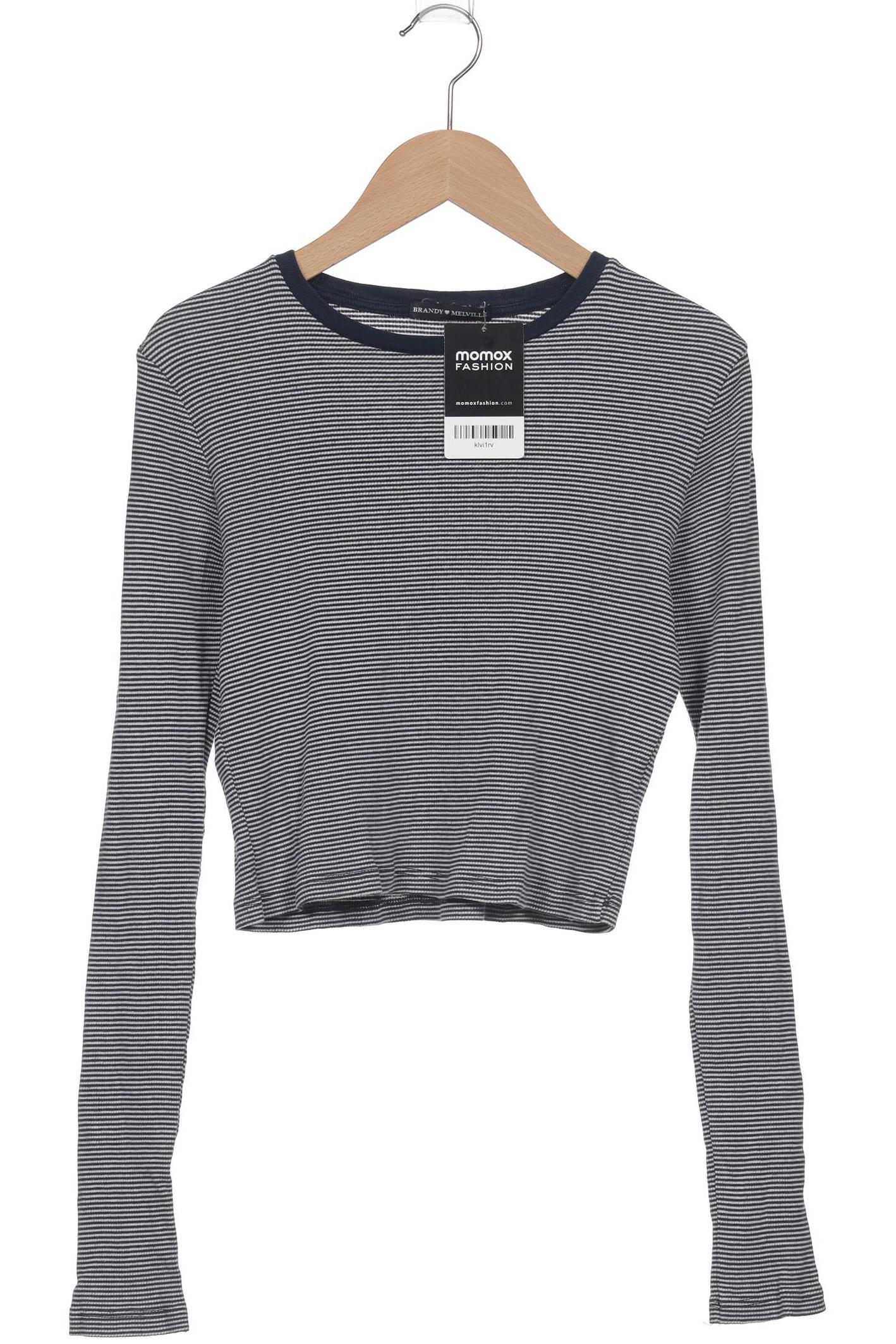 

Brandy Melville Damen Langarmshirt, marineblau, Gr. 34