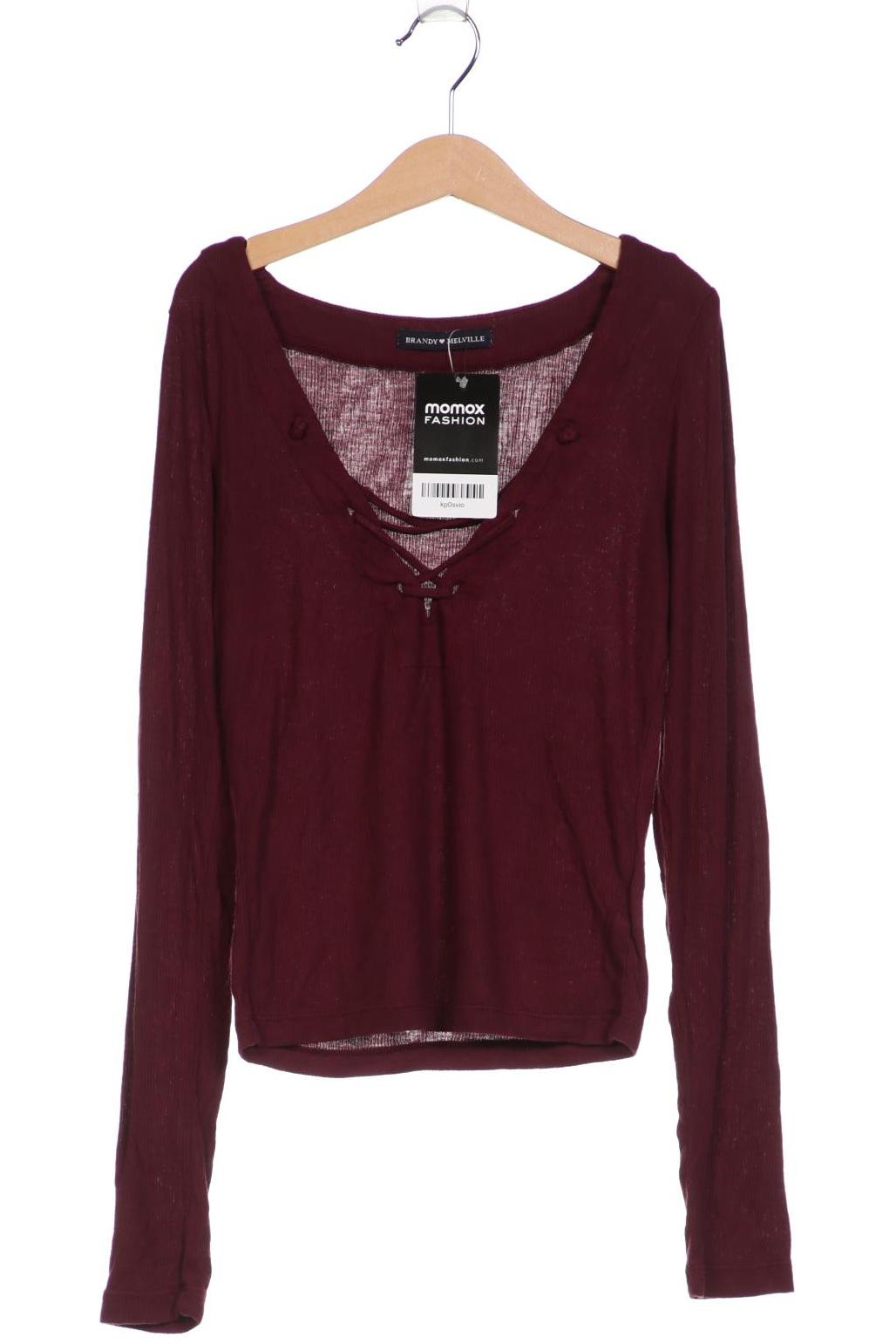 

Brandy Melville Damen Langarmshirt, bordeaux, Gr. 34