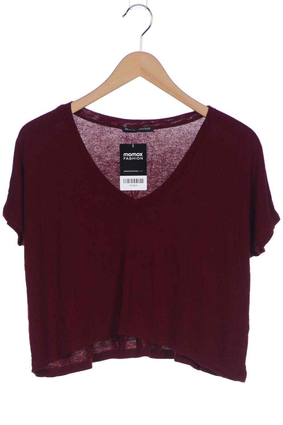 

Brandy Melville Damen T-Shirt, bordeaux, Gr. uni