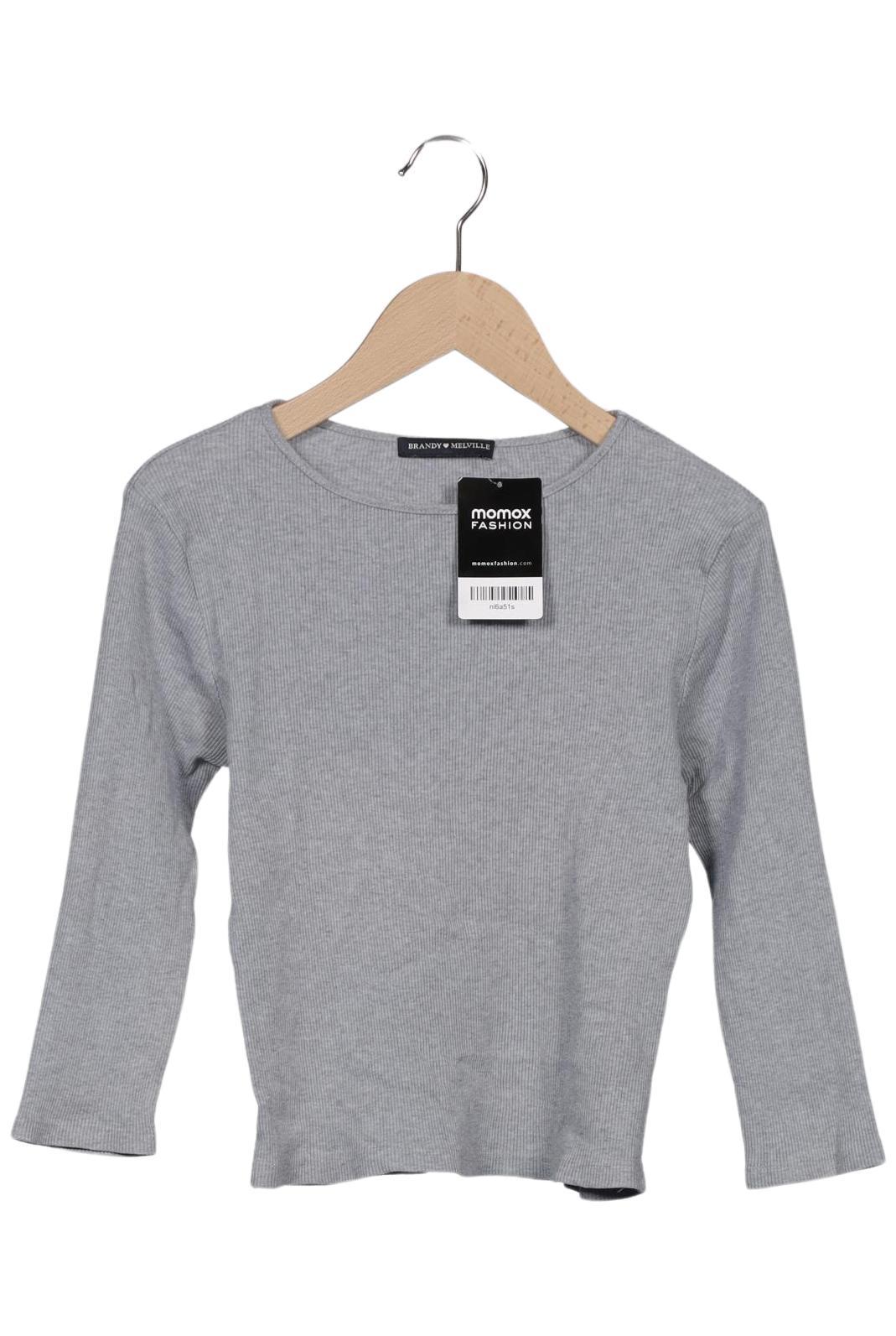 

Brandy Melville Damen Langarmshirt, grau, Gr. 34