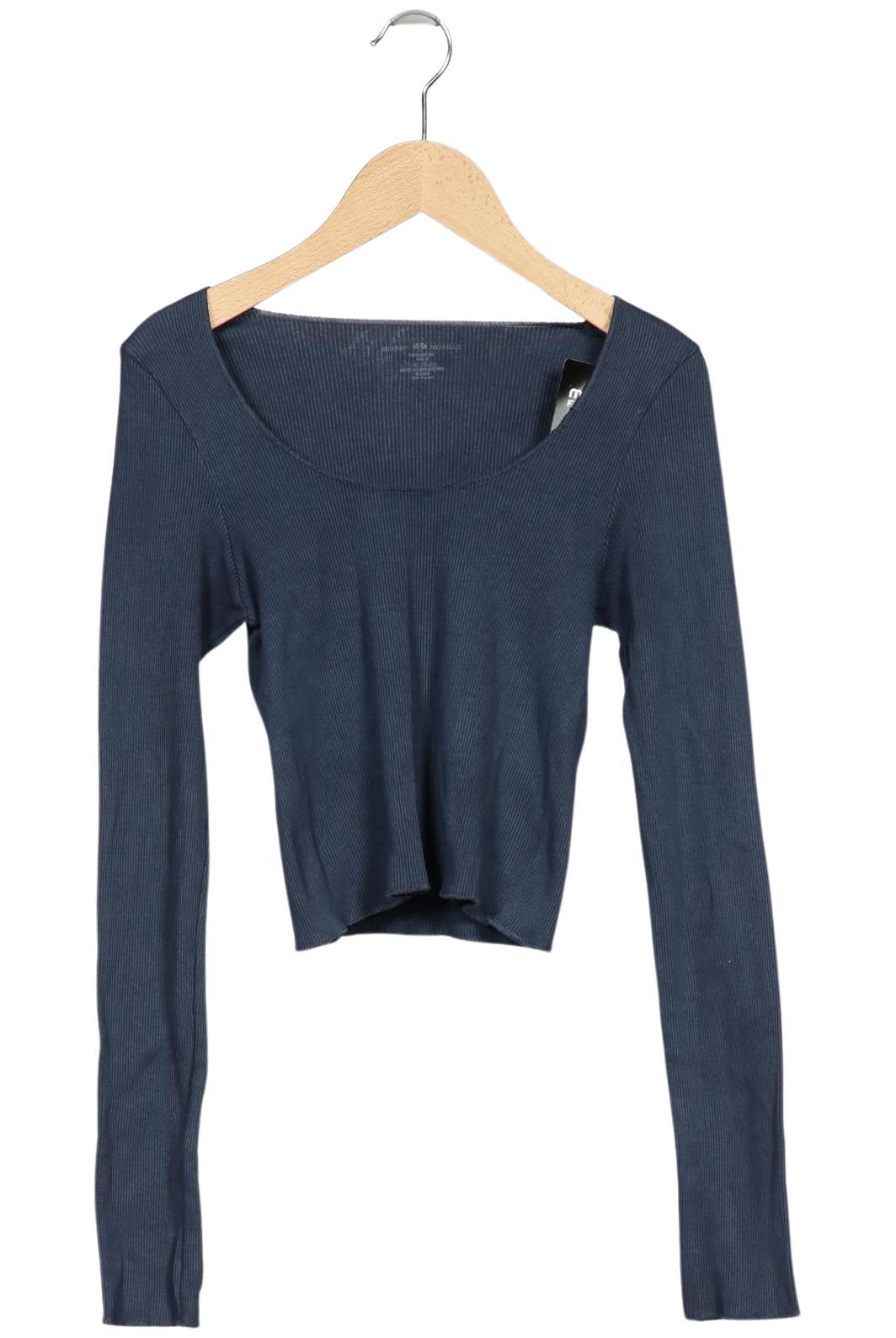

Brandy Melville Damen Langarmshirt, marineblau, Gr. 34