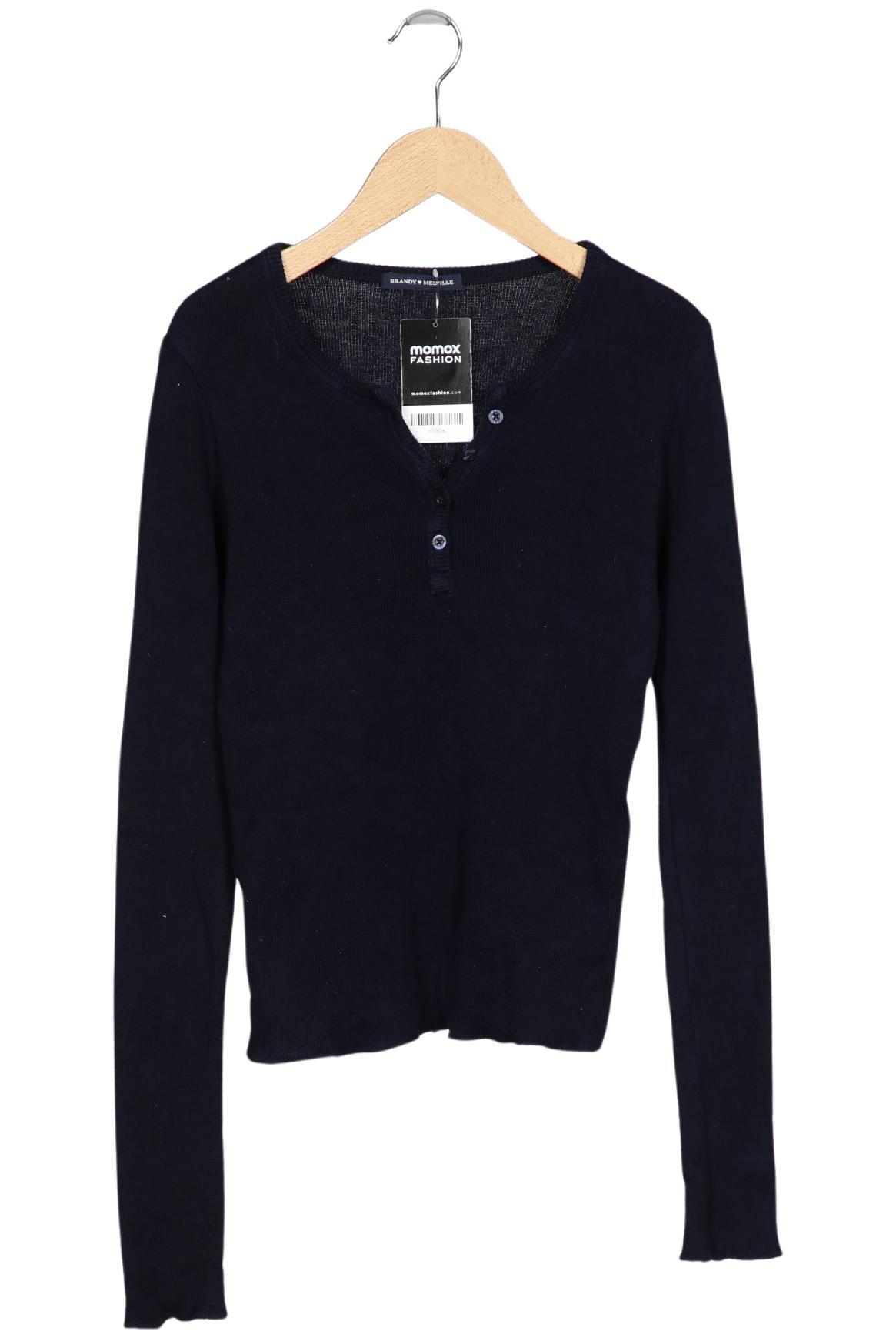 

Brandy Melville Damen Langarmshirt, marineblau, Gr. 36