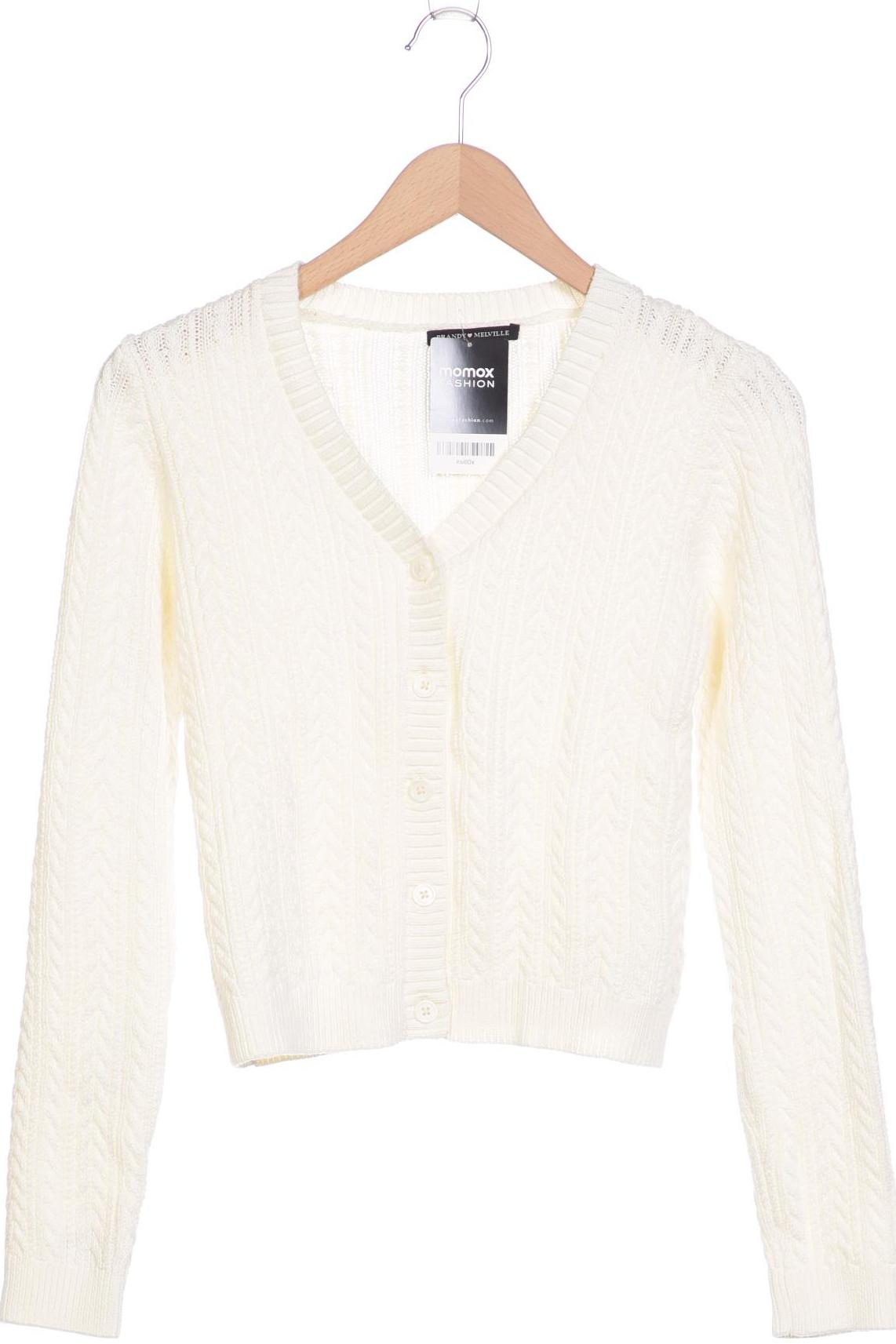 

Brandy Melville Damen Strickjacke, weiß, Gr. 38