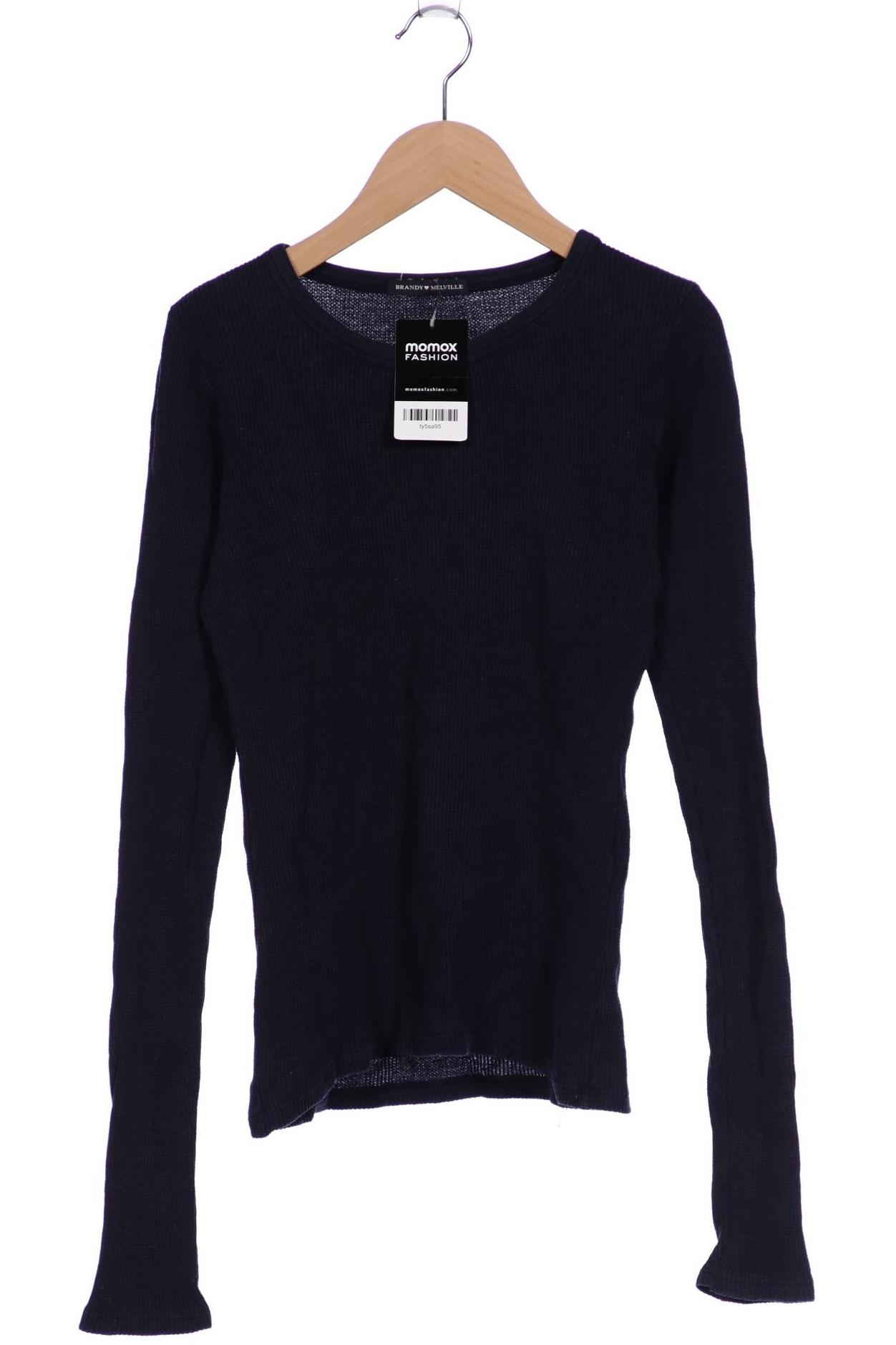 

Brandy Melville Damen Langarmshirt, marineblau, Gr. 38