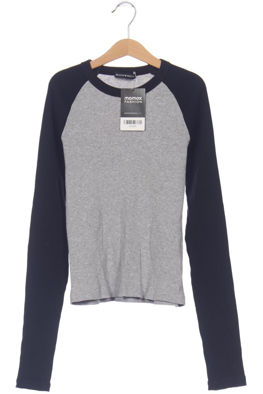 

Brandy Melville Damen Langarmshirt, grau, Gr. 32