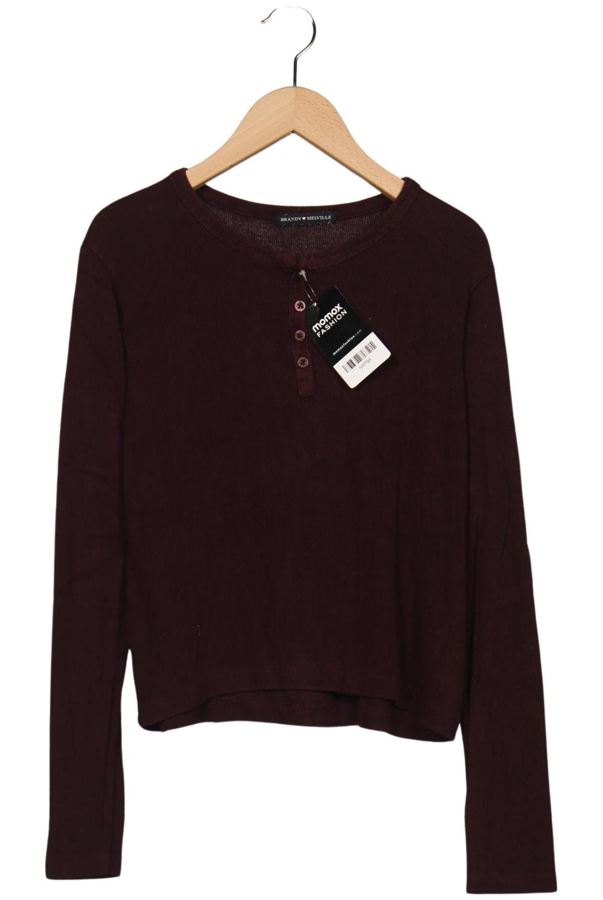 

Brandy Melville Damen Langarmshirt, bordeaux, Gr. 36
