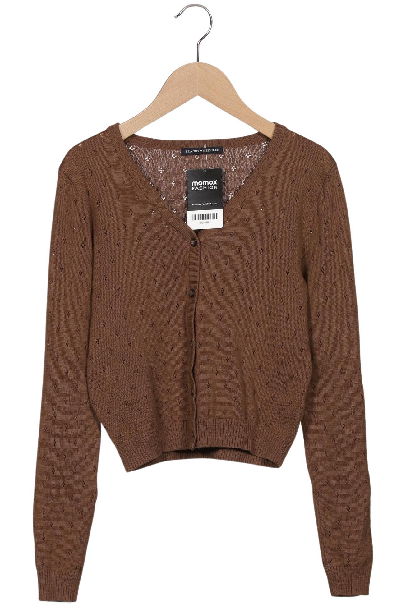 

Brandy Melville Damen Strickjacke, braun, Gr. 32