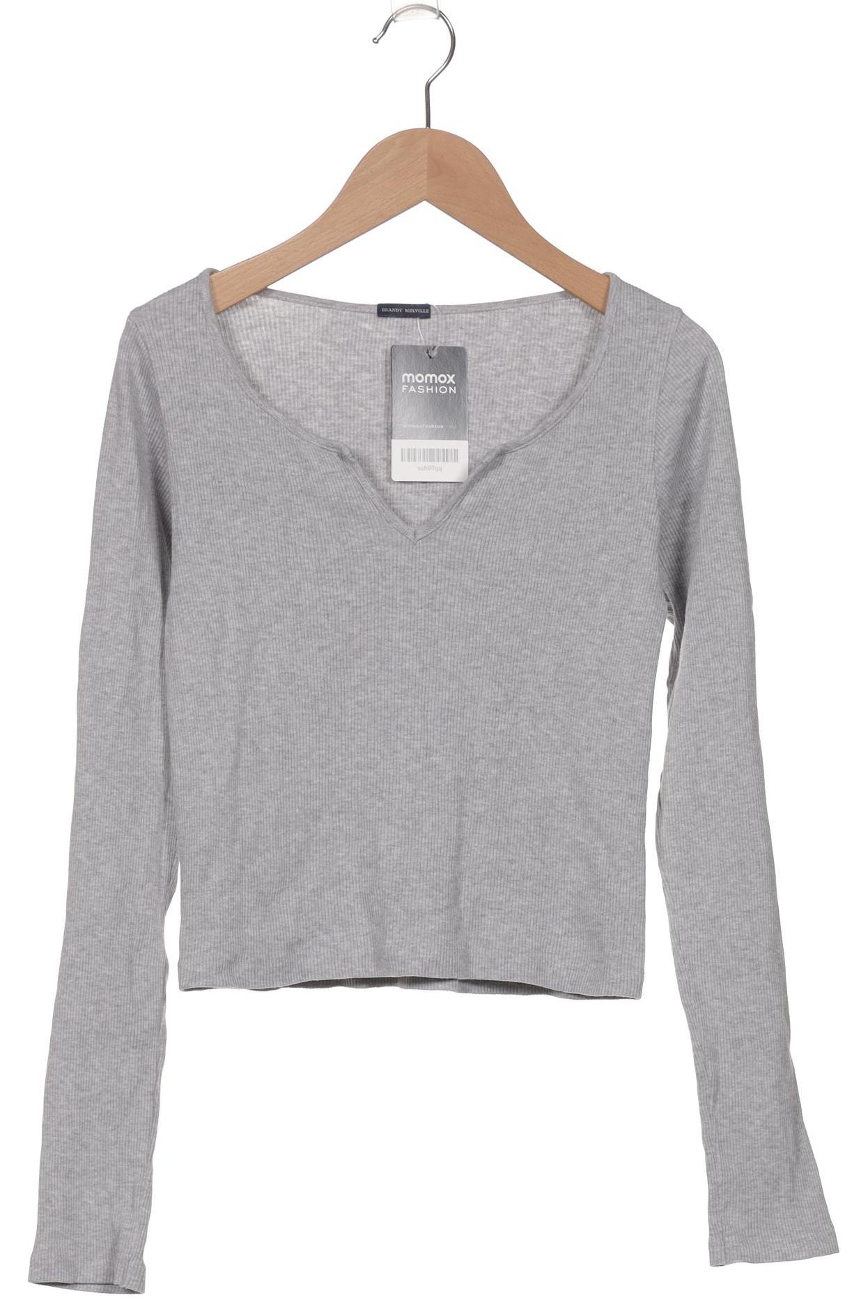 

Brandy Melville Damen Langarmshirt, grau, Gr. 34