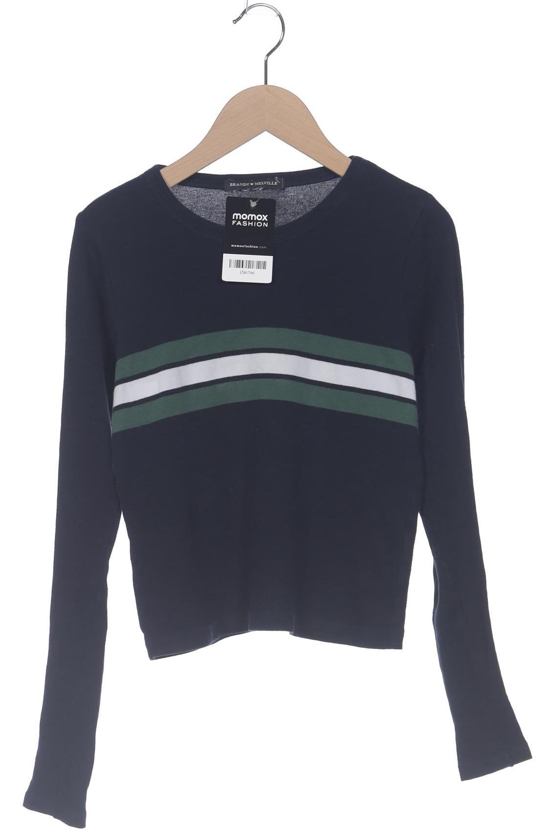 

Brandy Melville Damen Langarmshirt, marineblau, Gr. 34