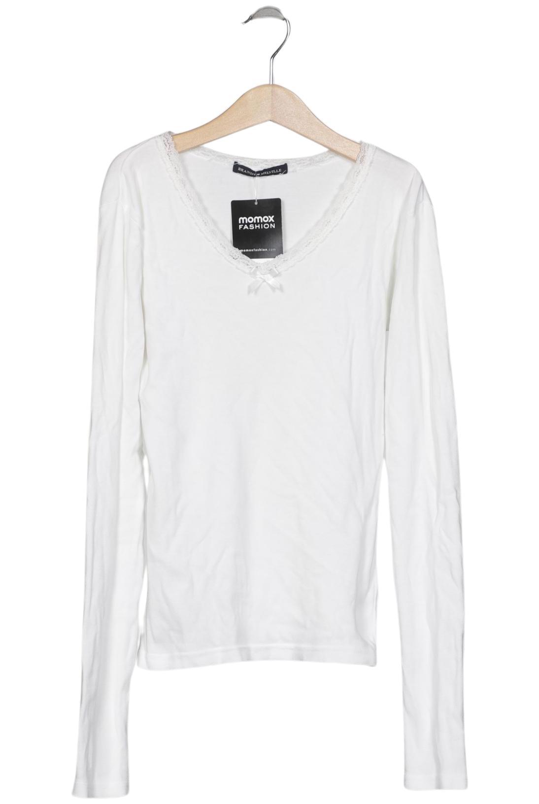 

Brandy Melville Damen Langarmshirt, weiß, Gr. 34