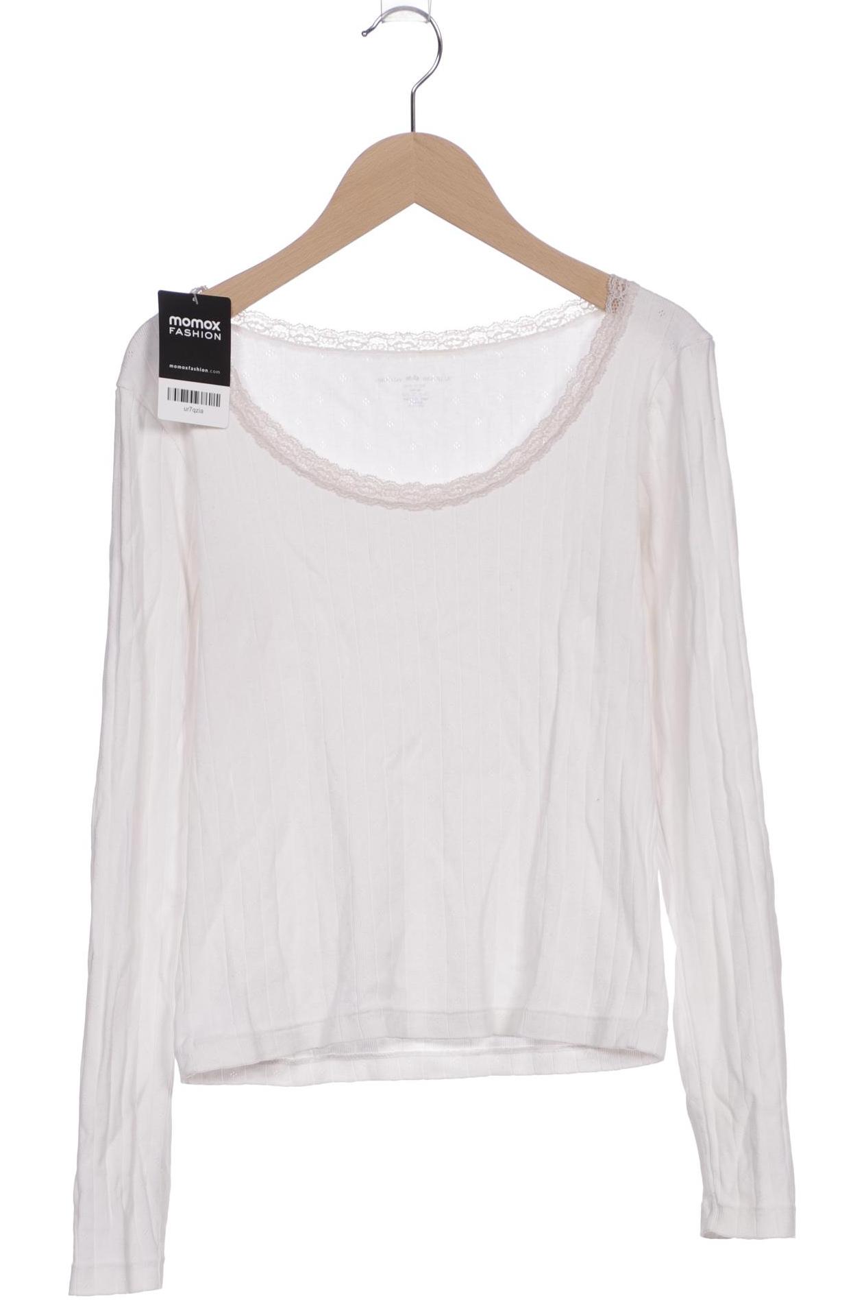 

Brandy Melville Damen Langarmshirt, weiß, Gr. 32