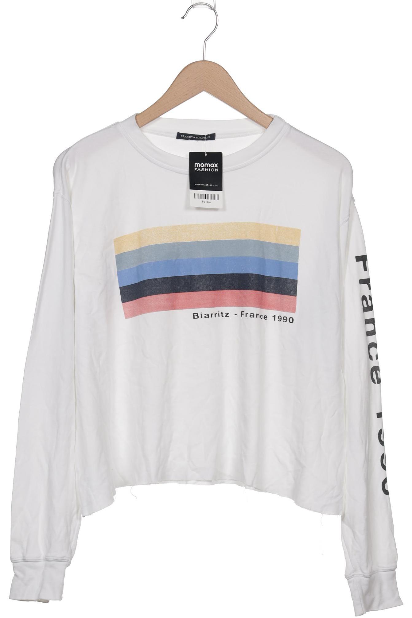 

Brandy Melville Damen Langarmshirt, weiß, Gr. 46