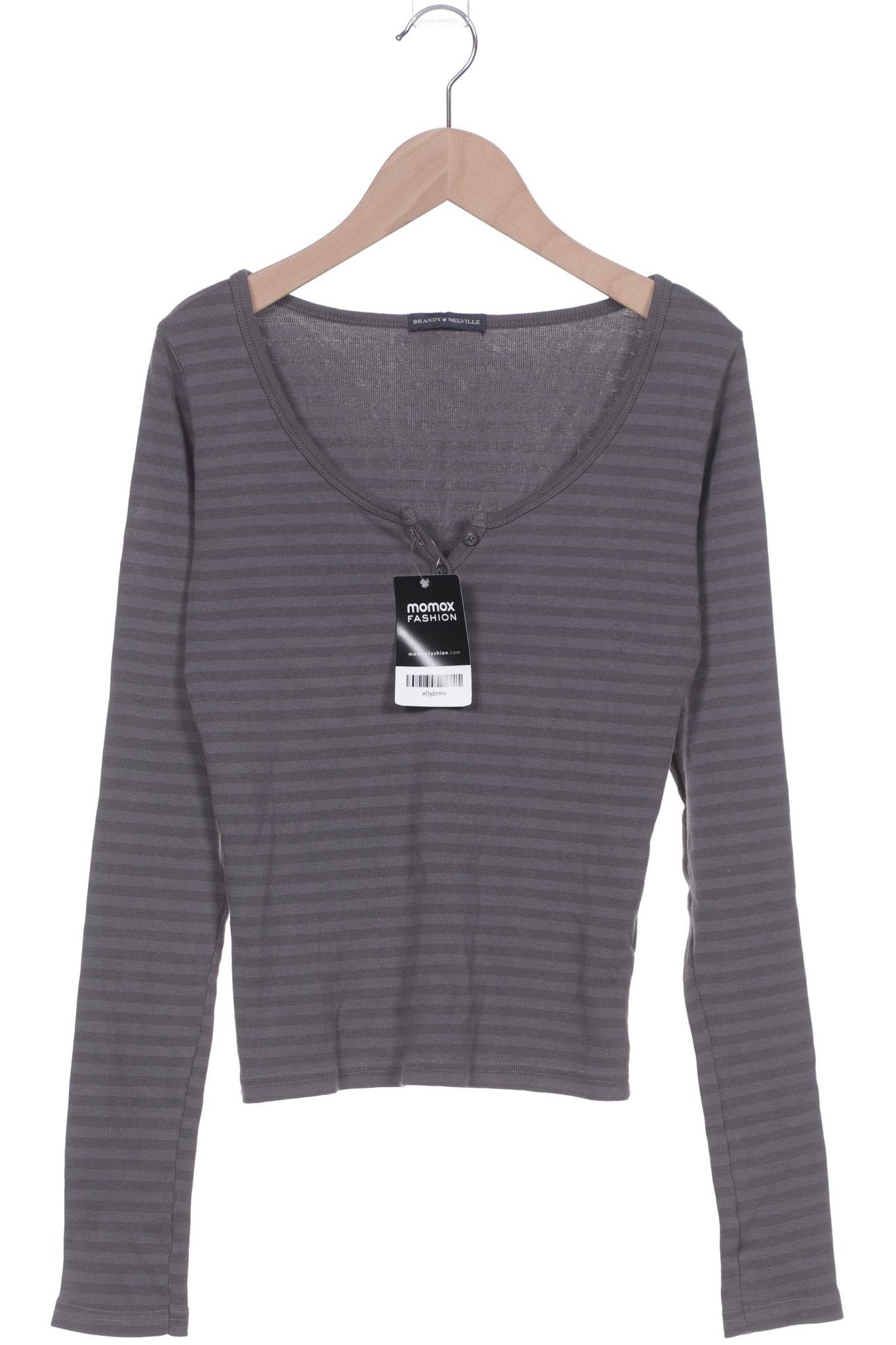 

Brandy Melville Damen Langarmshirt, grau, Gr. 32