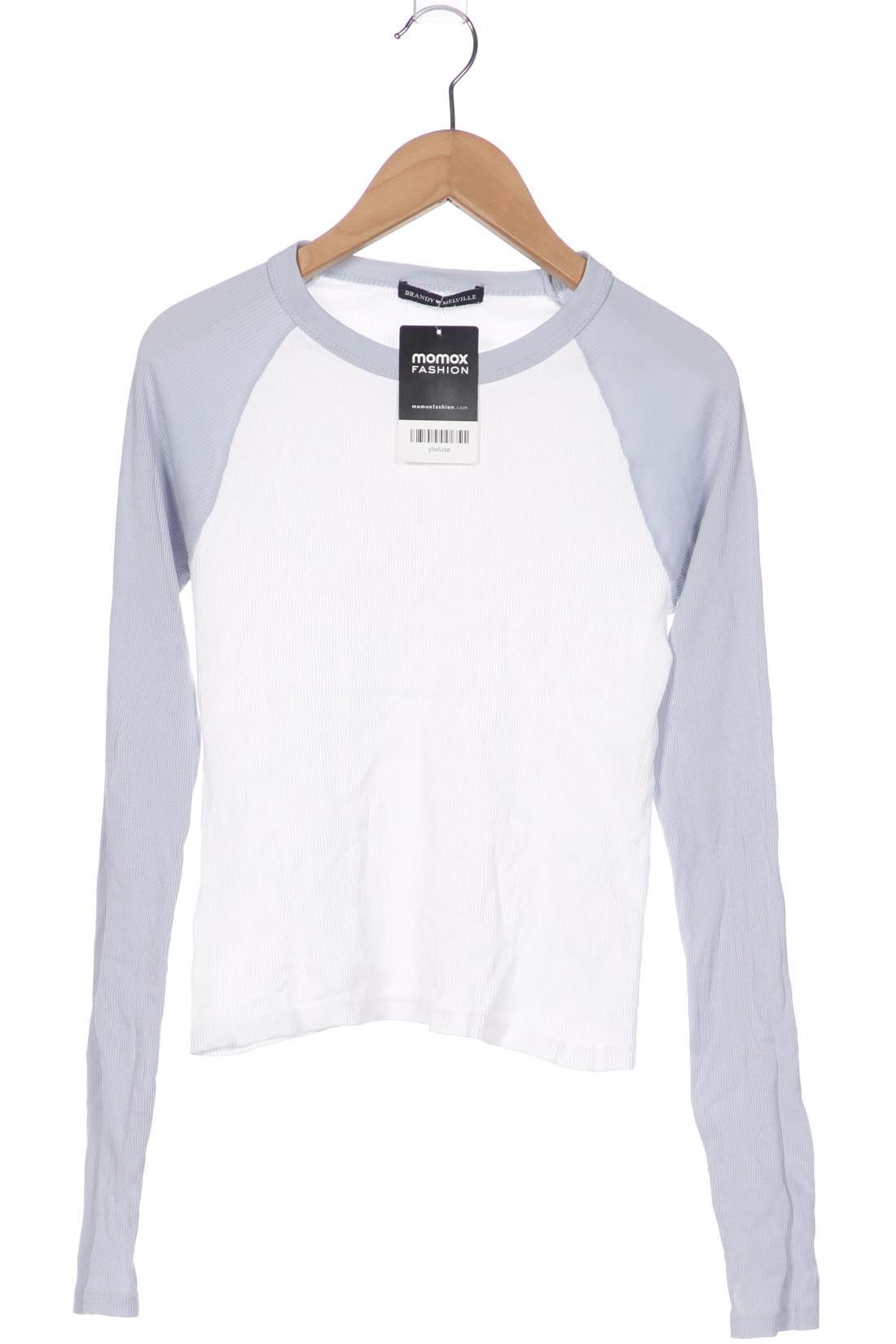 

Brandy Melville Damen Langarmshirt, weiß, Gr. 34