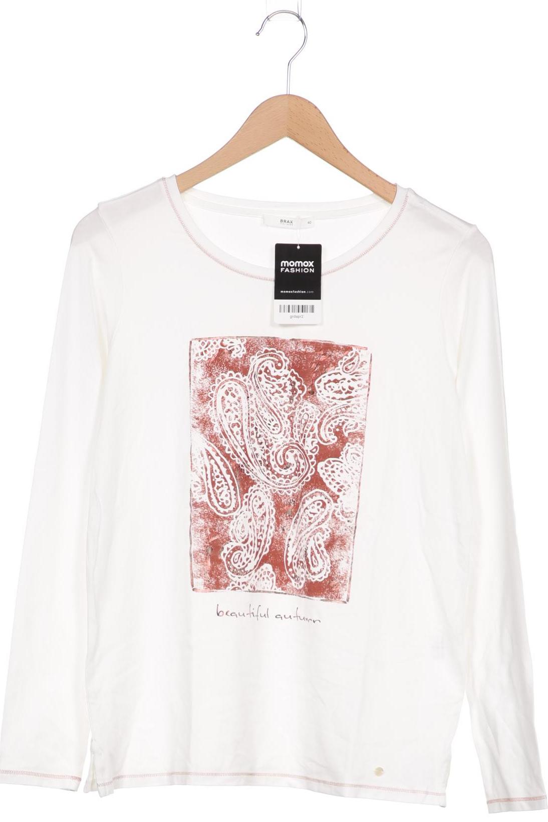 

Brax Damen Langarmshirt, weiß, Gr. 40