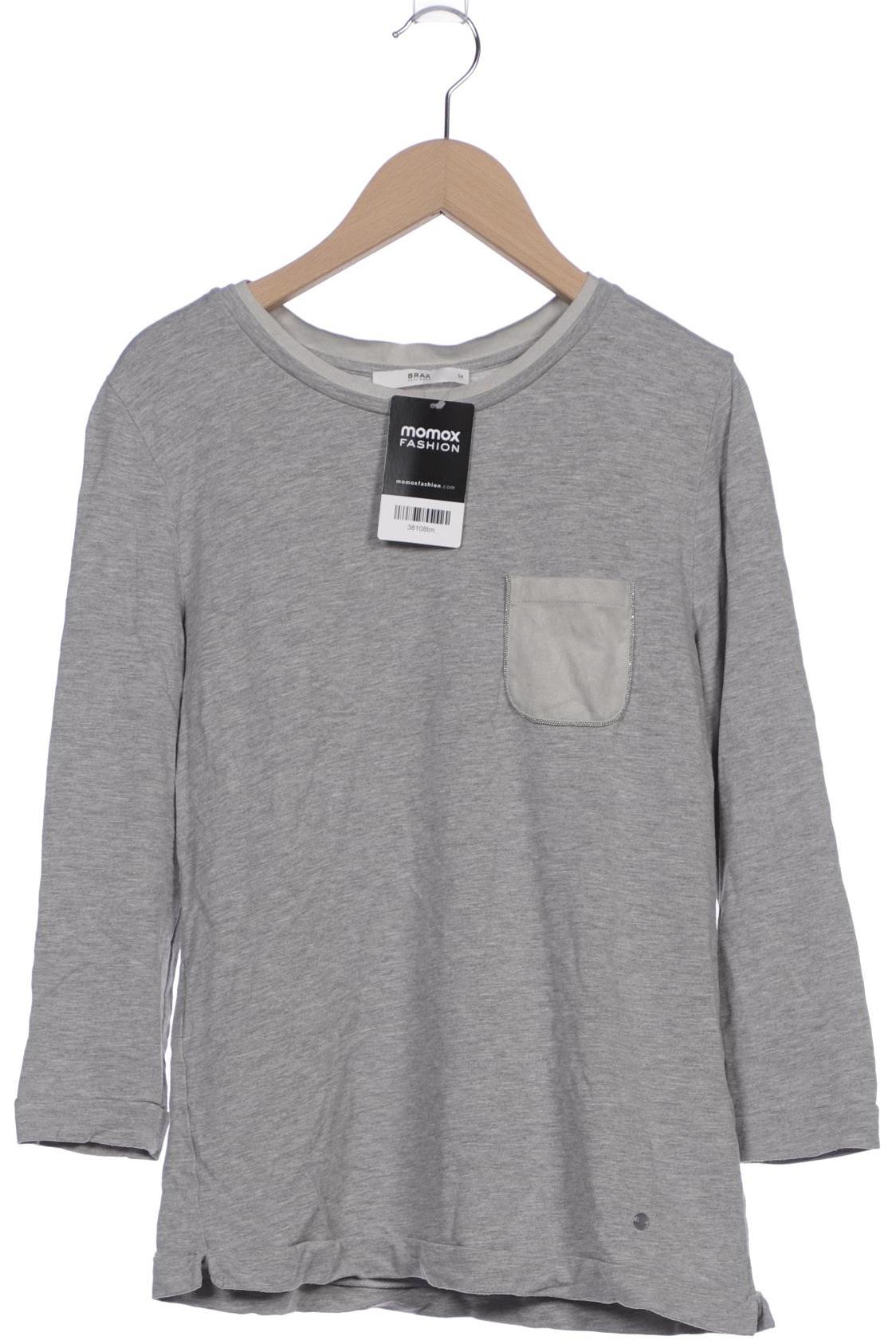 

Brax Damen Langarmshirt, grau, Gr. 34