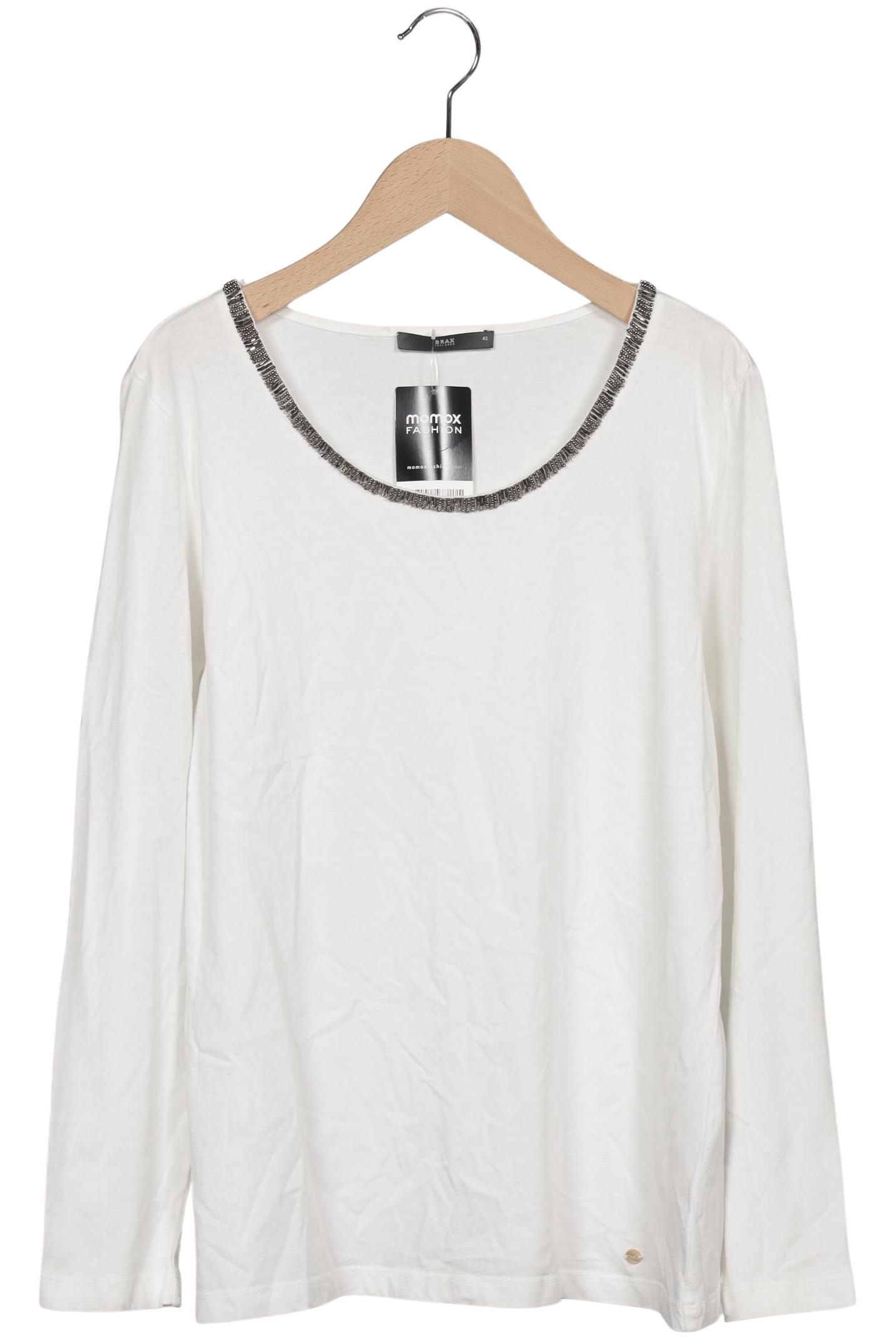 

Brax Damen Langarmshirt, weiß, Gr. 42