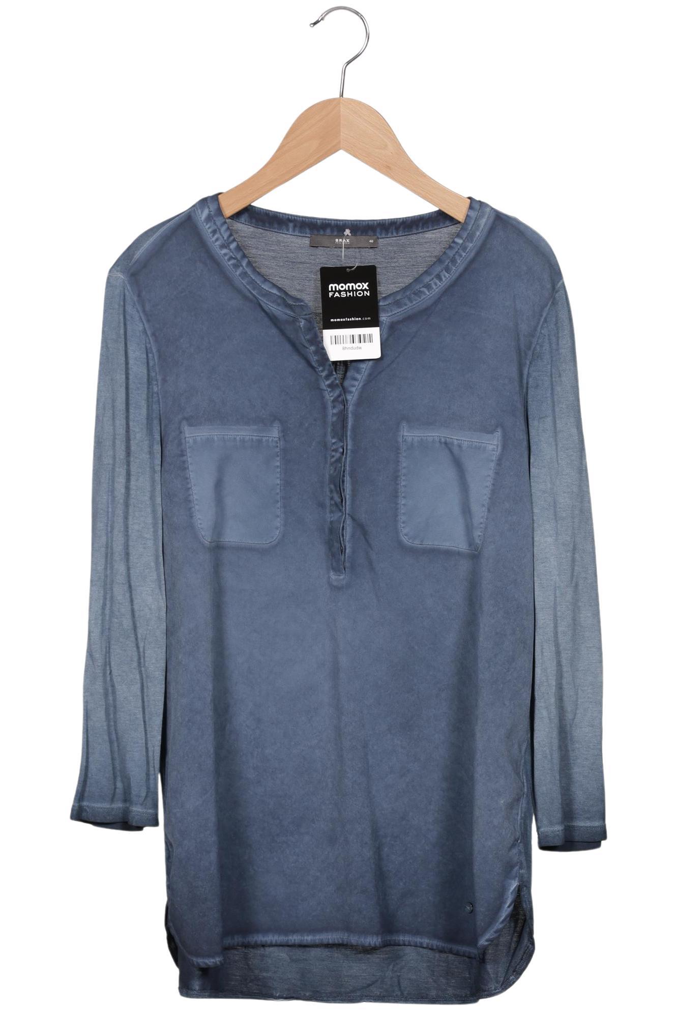 

Brax Damen Langarmshirt, blau, Gr. 40