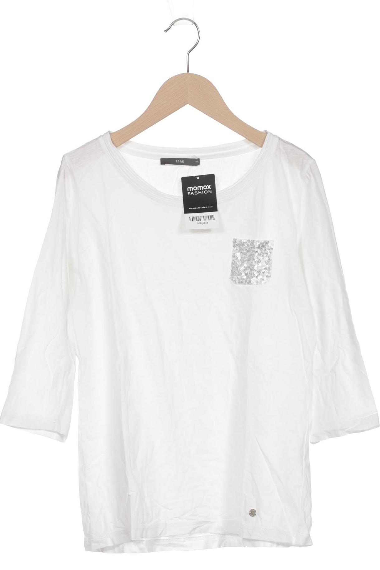 

Brax Damen Langarmshirt, weiß, Gr. 40
