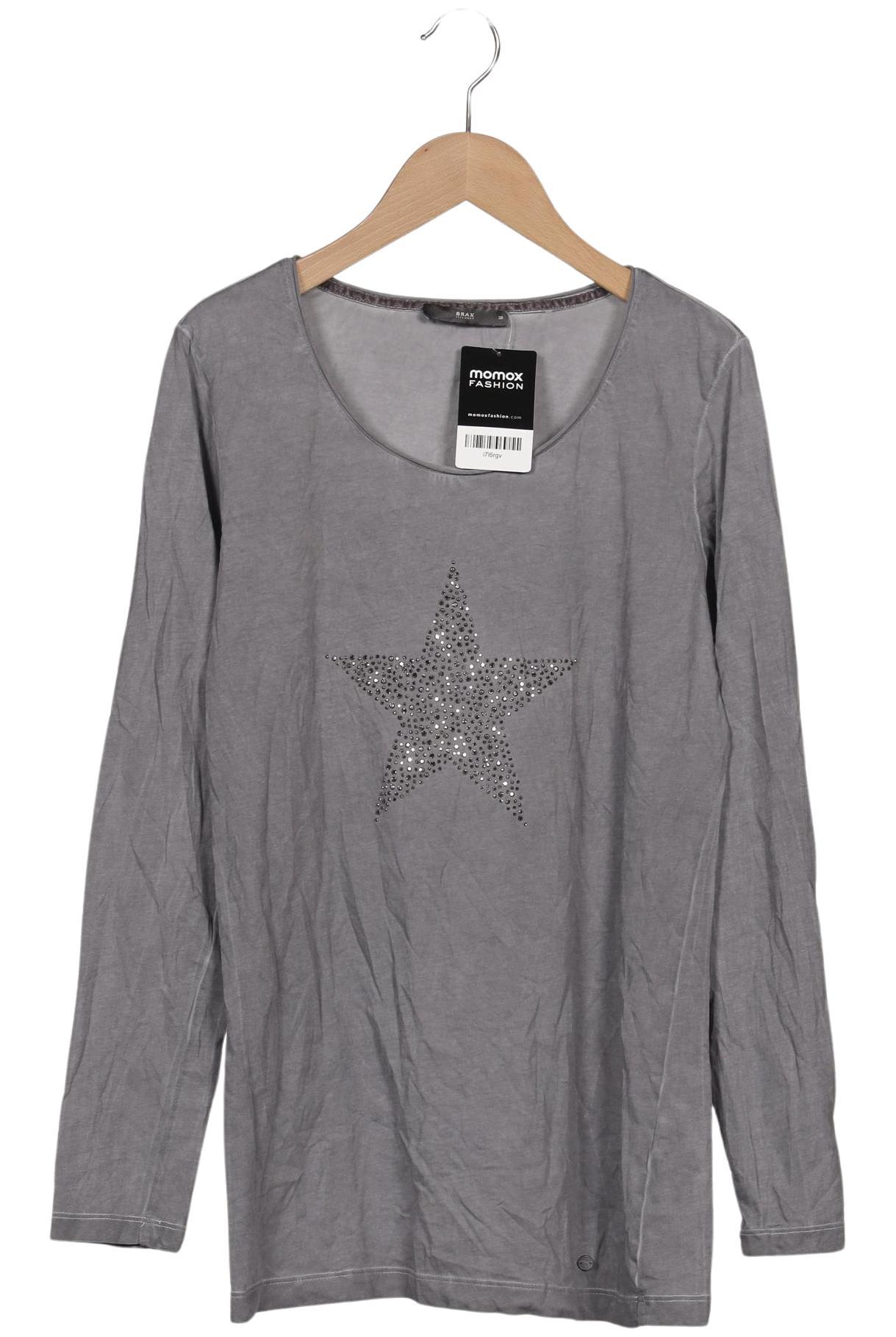 

Brax Damen Langarmshirt, grau, Gr. 38