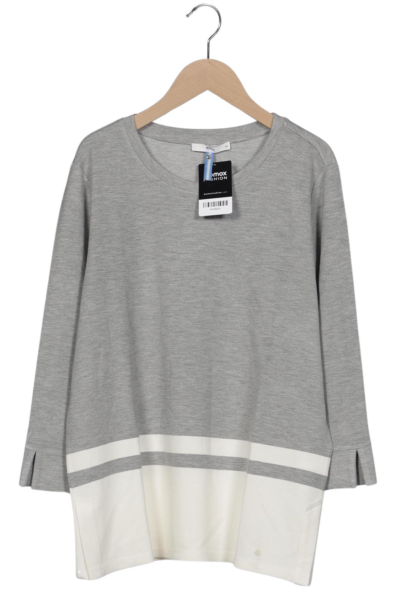

Brax Damen Langarmshirt, grau, Gr. 40