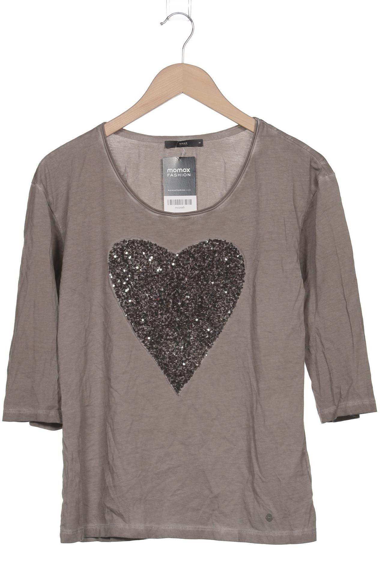 

Brax Damen Langarmshirt, grau, Gr. 36