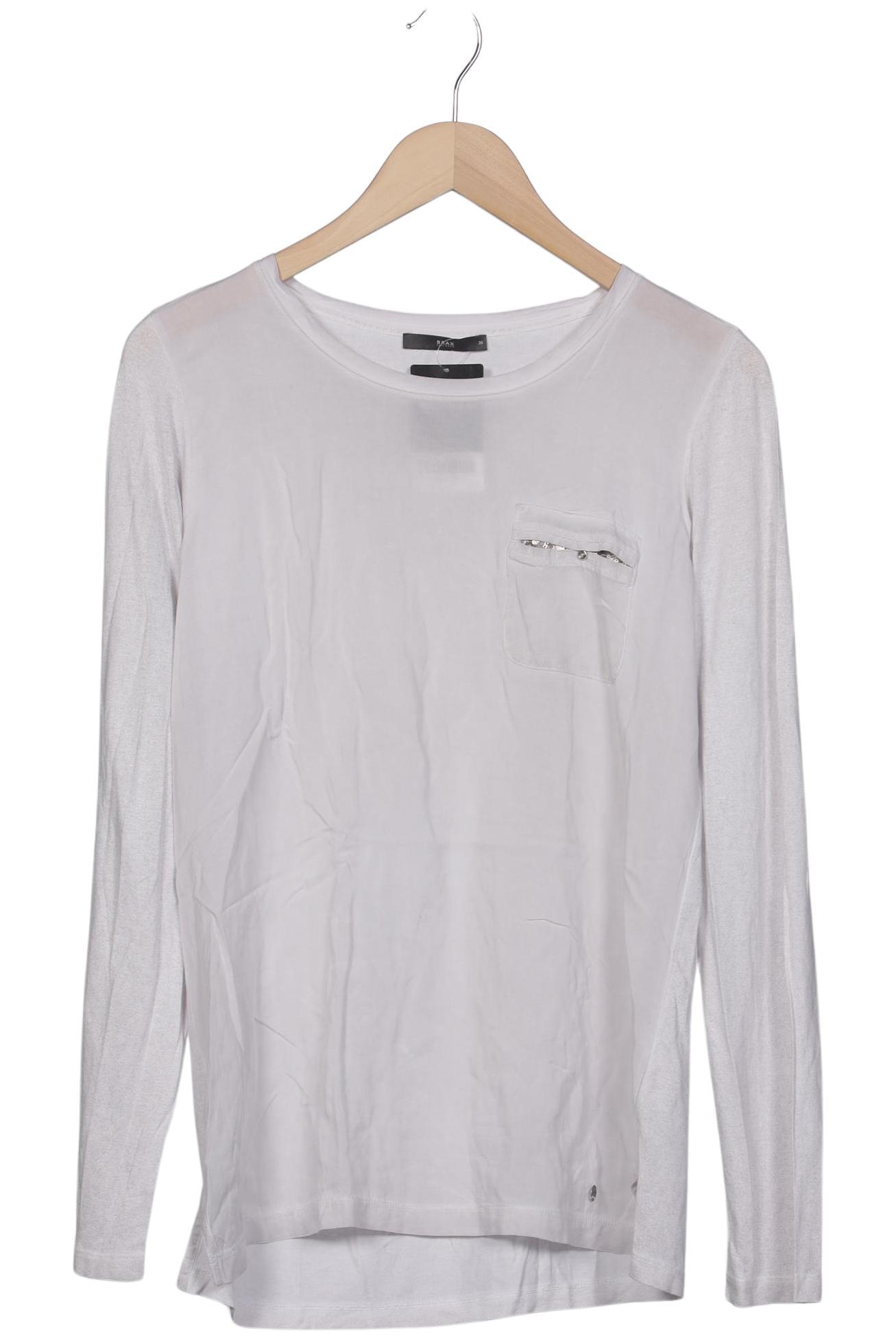 

Brax Damen Langarmshirt, weiß, Gr. 36