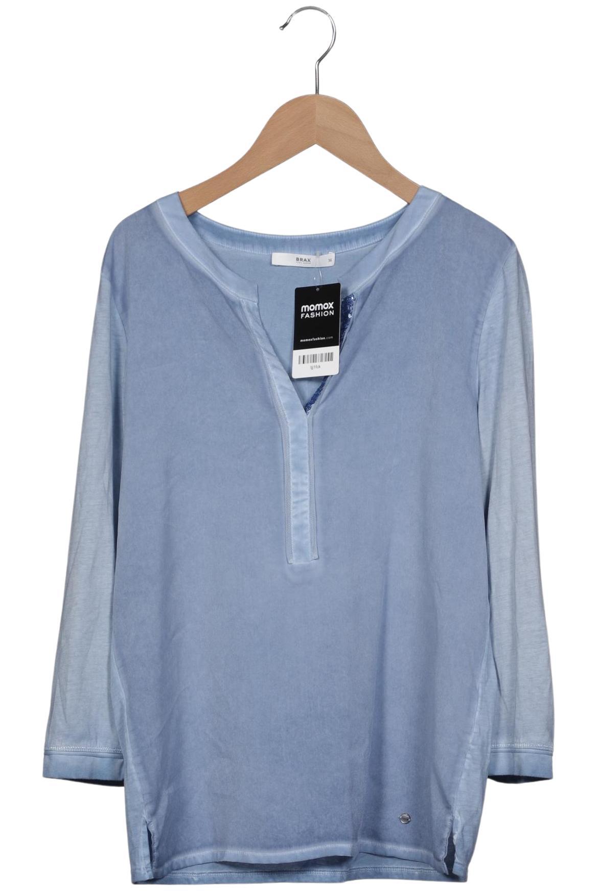

Brax Damen Langarmshirt, hellblau, Gr. 36