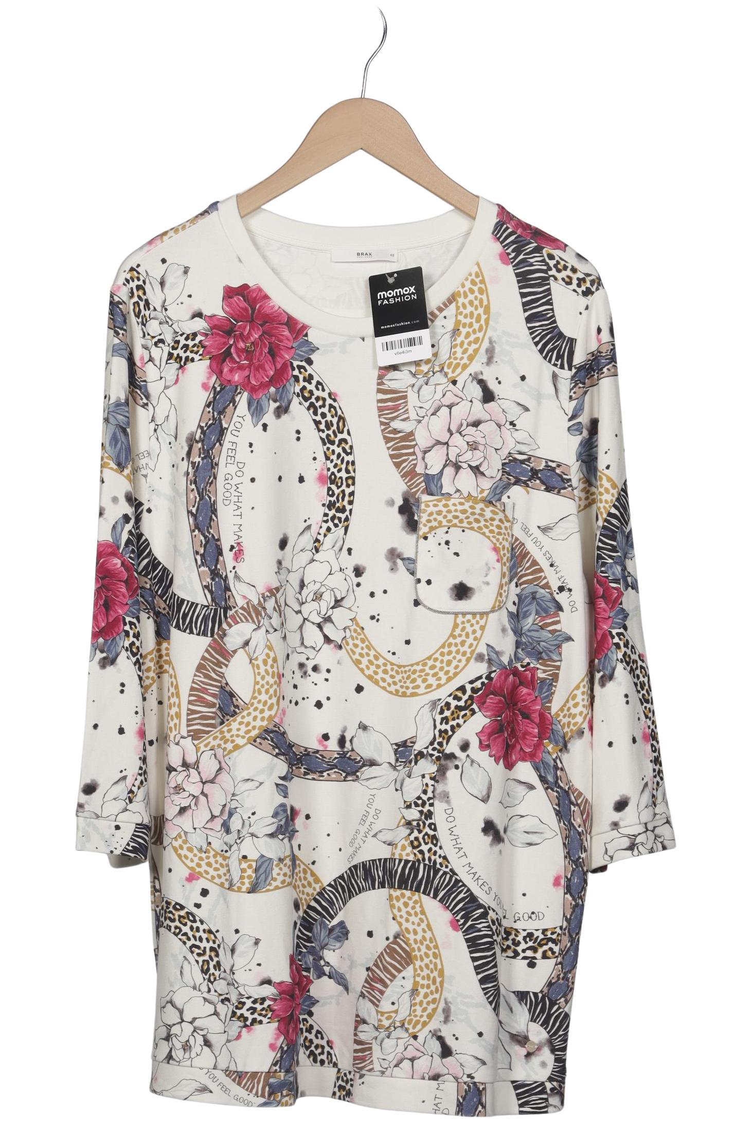 

Brax Damen Langarmshirt, weiß, Gr. 48