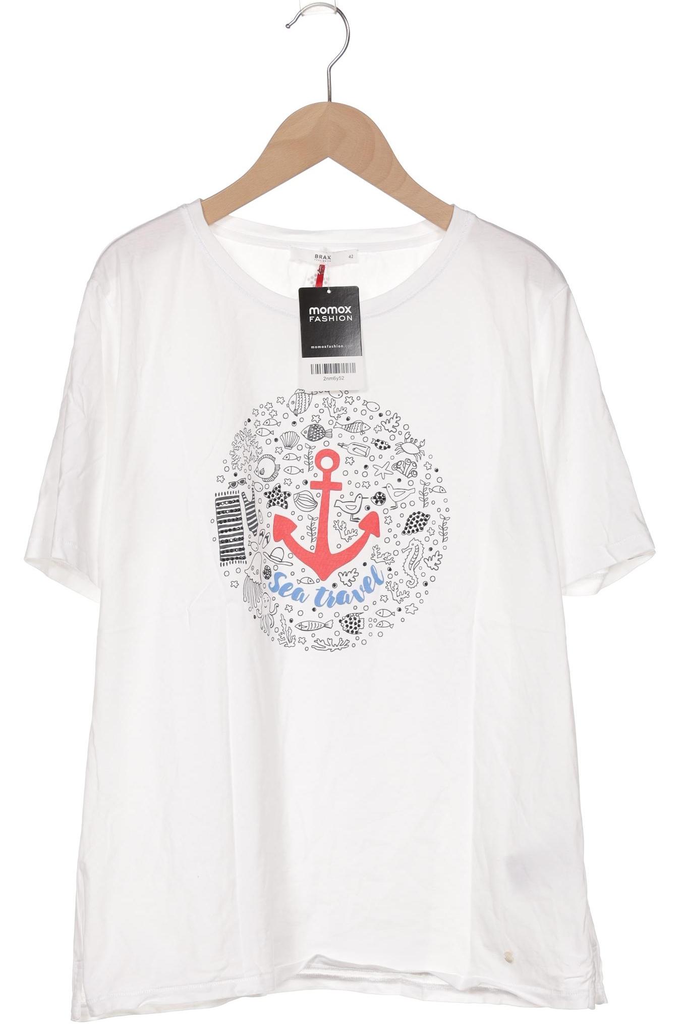 

Brax Damen T-Shirt, weiß, Gr. 42