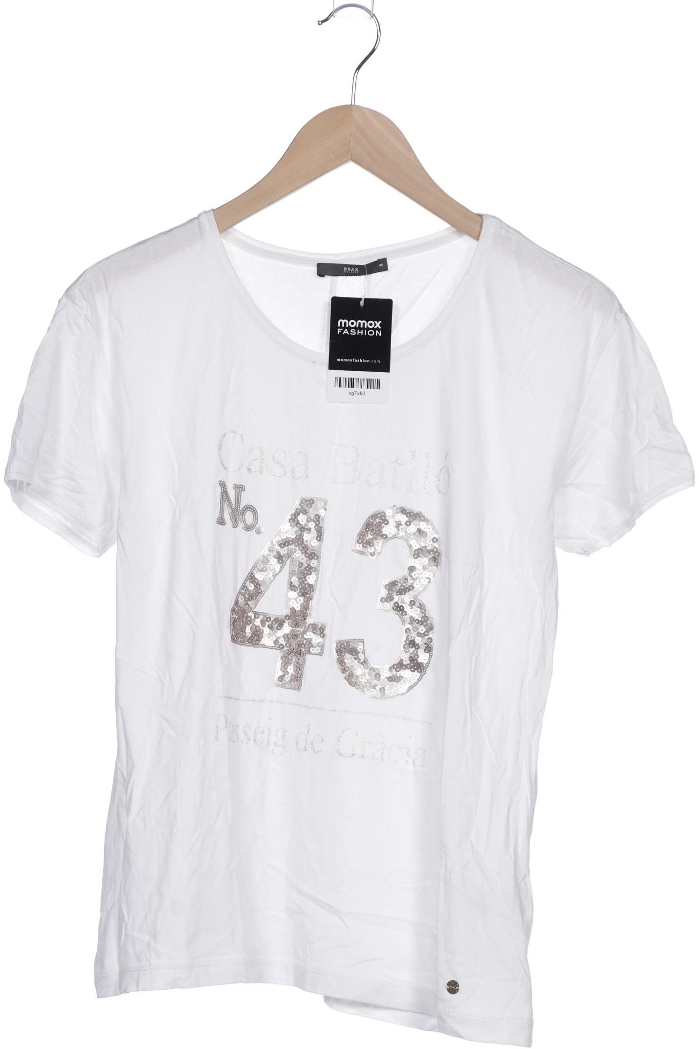 

Brax Damen T-Shirt, weiß, Gr. 40