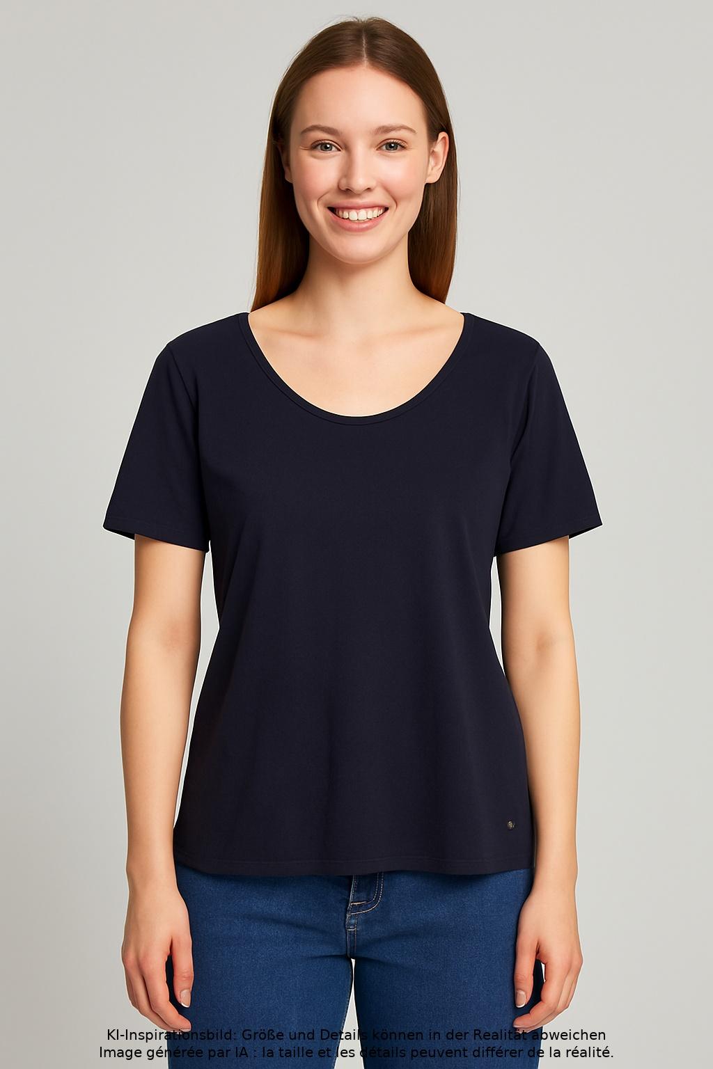 

Brax Damen T-Shirt, marineblau, Gr. 44