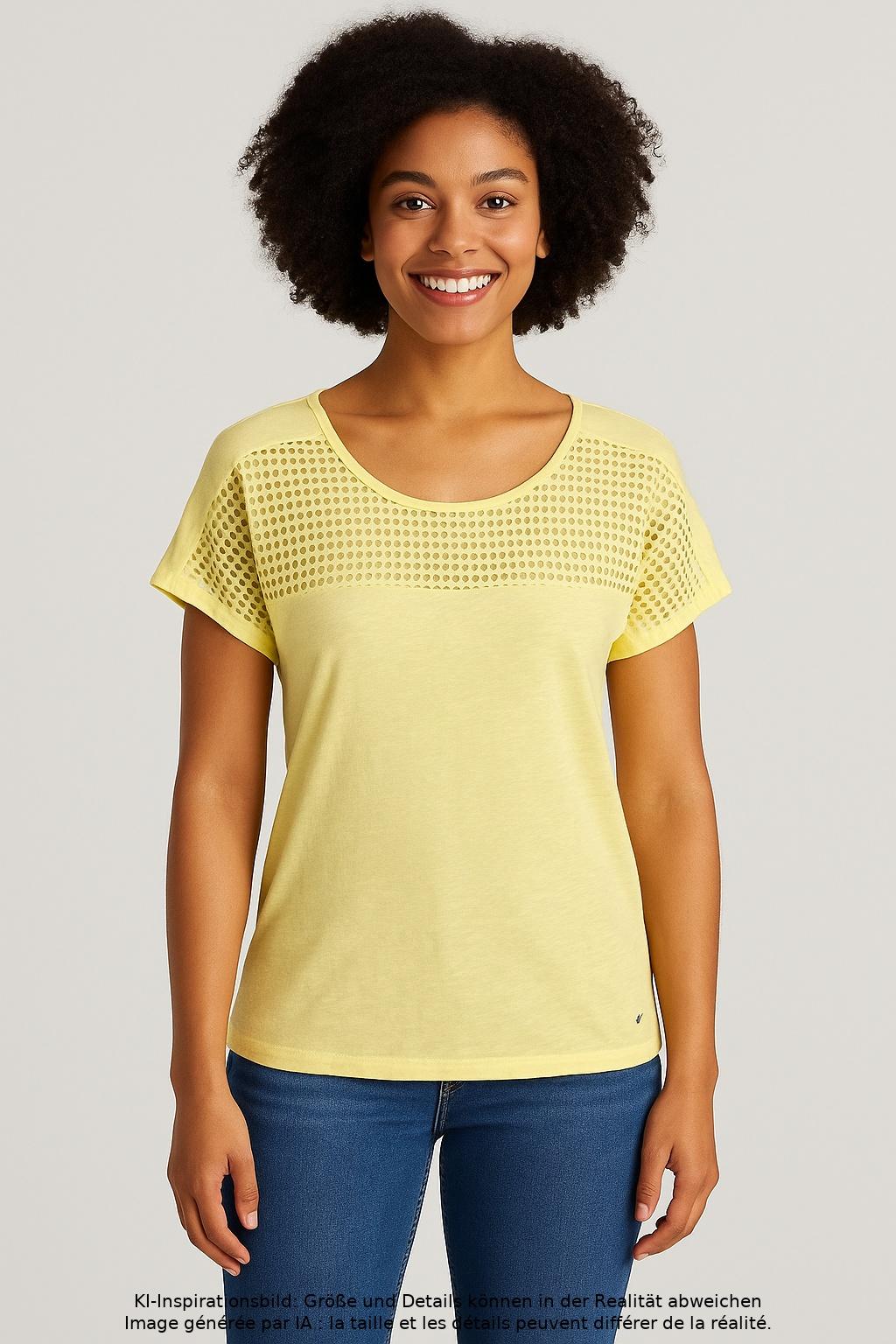 

Brax Damen T-Shirt, gelb, Gr. 40