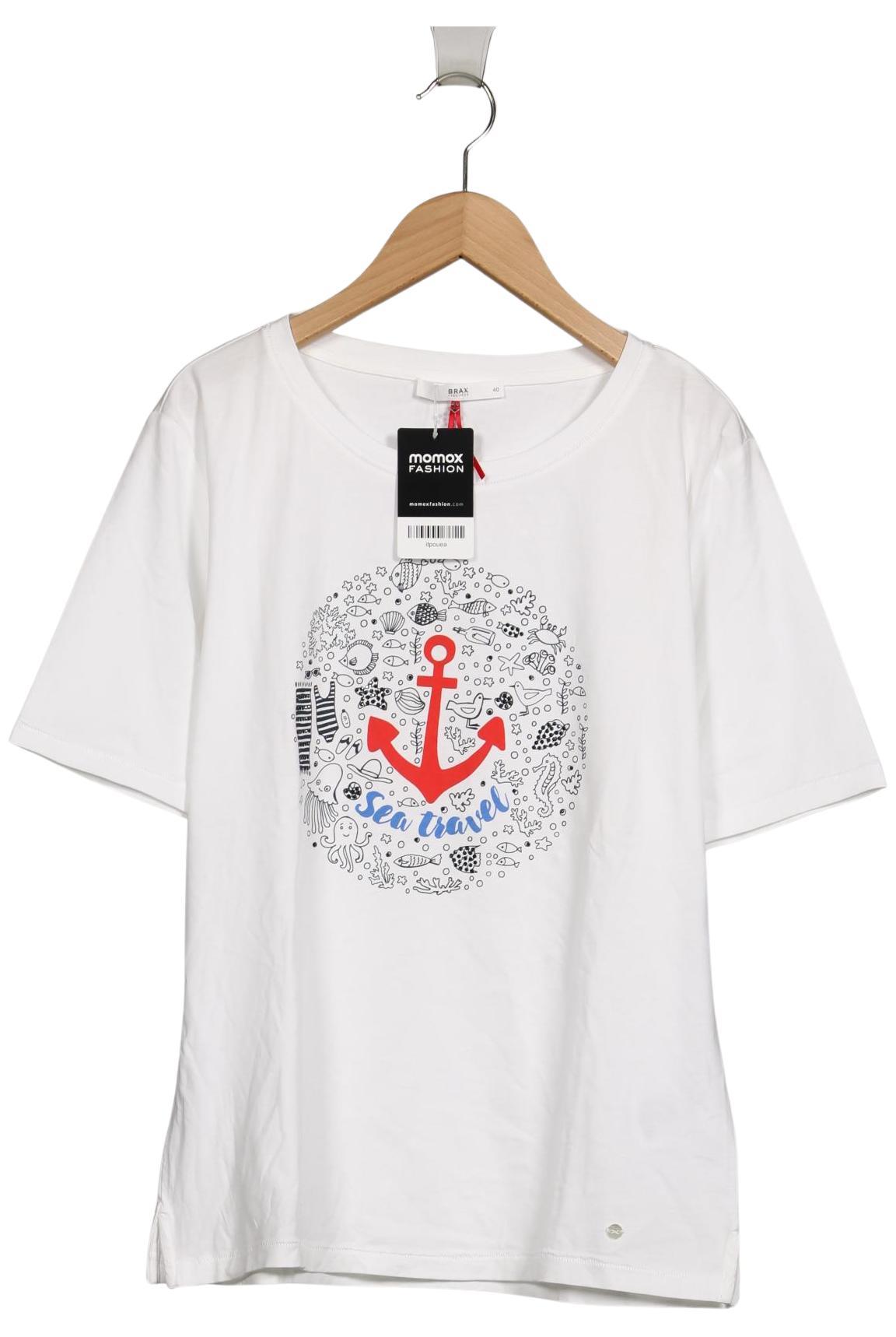 

Brax Damen T-Shirt, weiß, Gr. 40