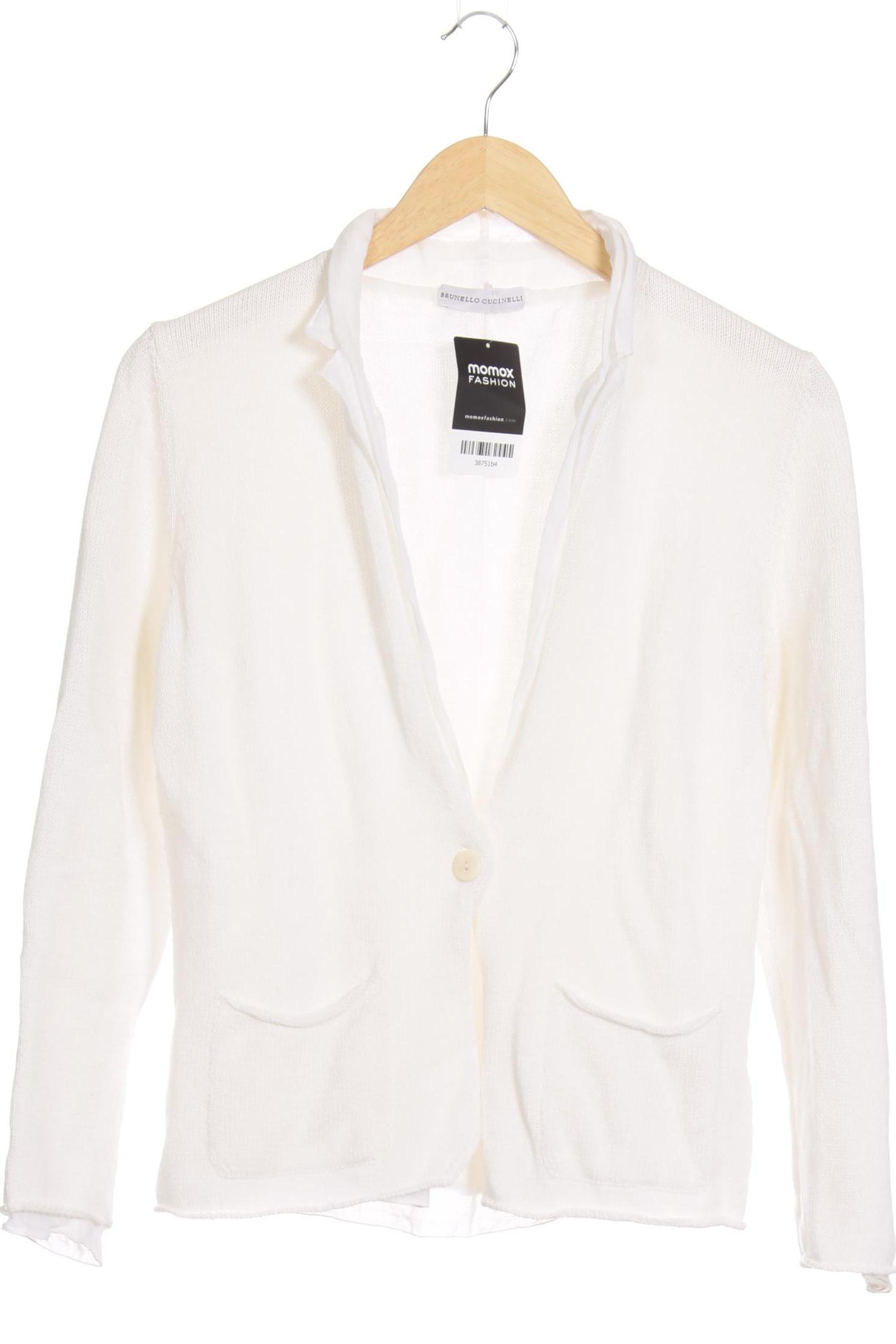 

Brunello Cucinelli Damen Strickjacke, weiß, Gr.