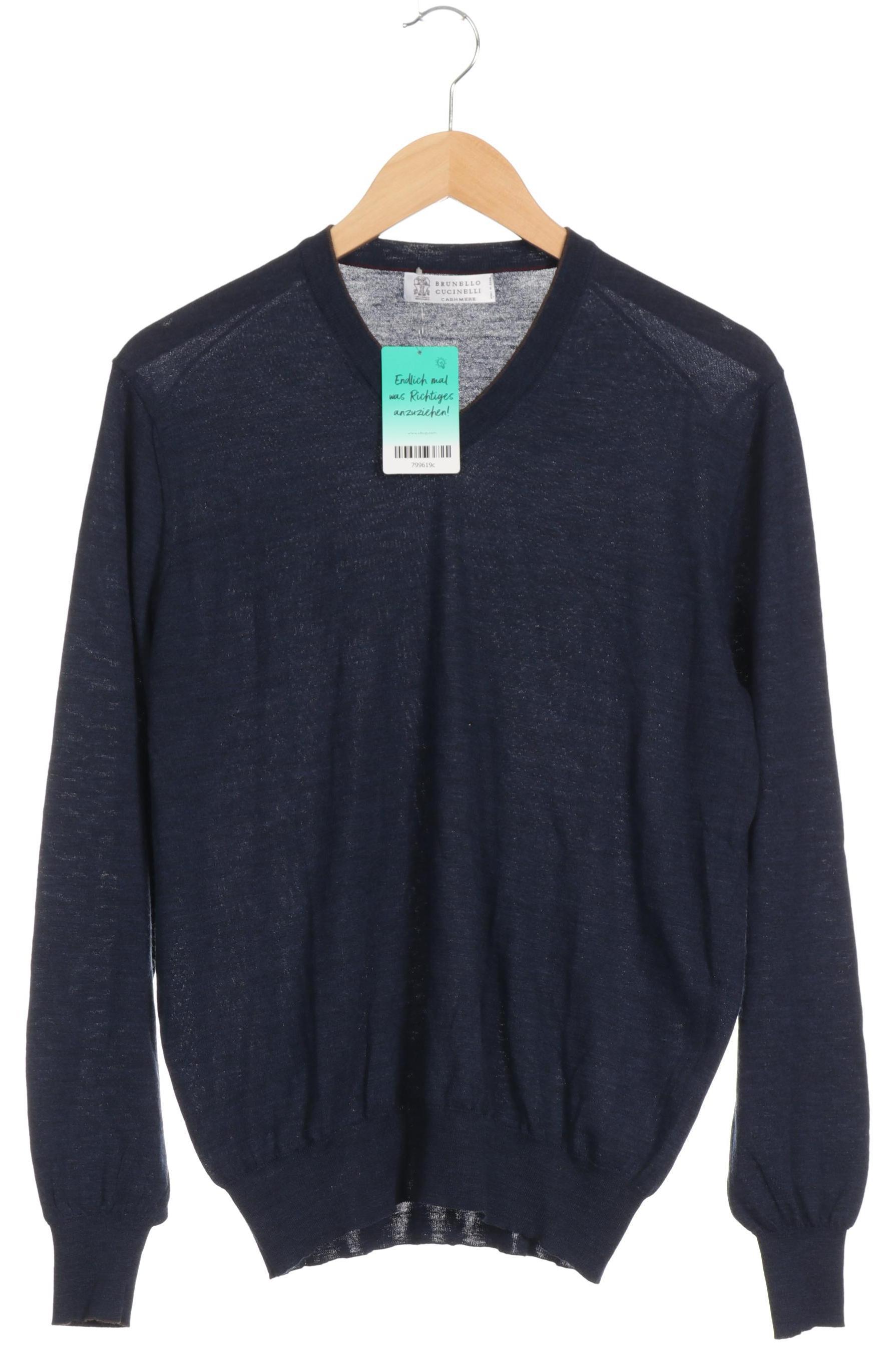Thumbnail - Brunello Cucinelli Herren Pullover, blau, Gr. 48
