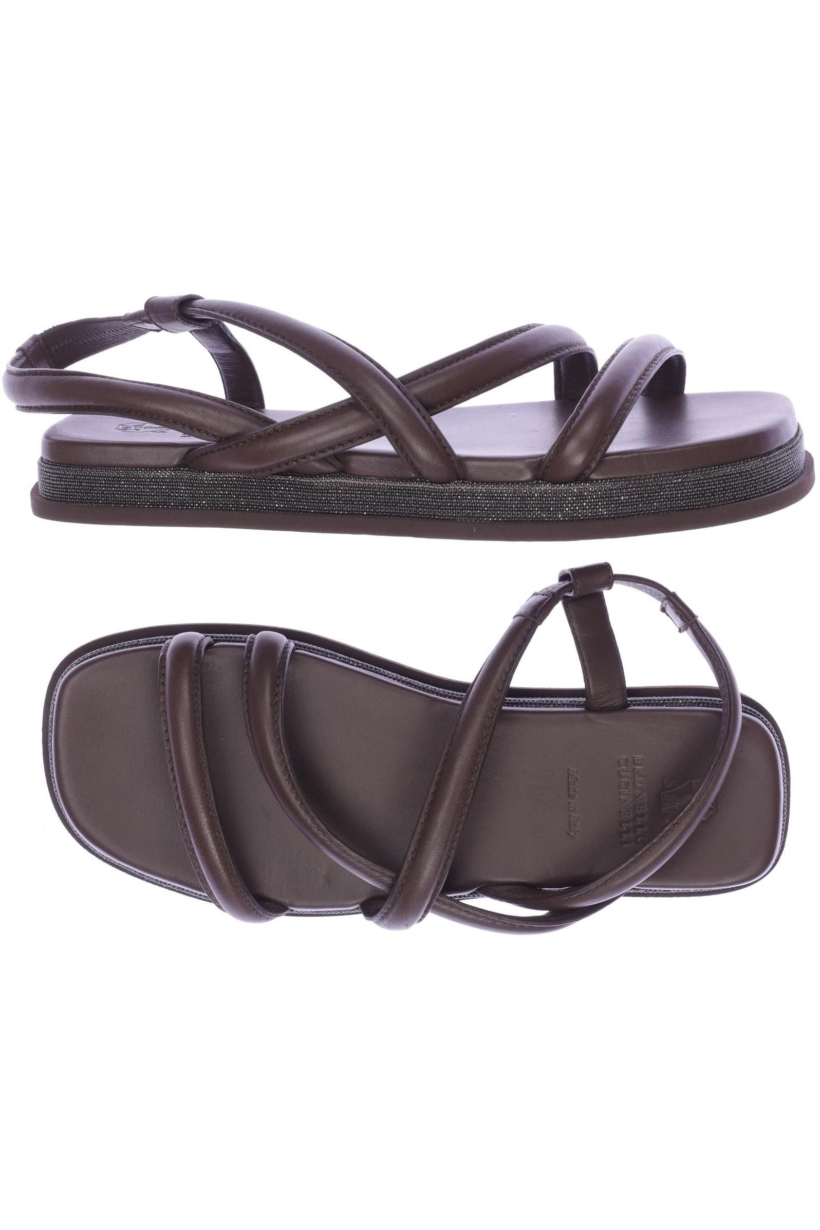

Brunello Cucinelli Damen Sandale, braun, Gr. 37