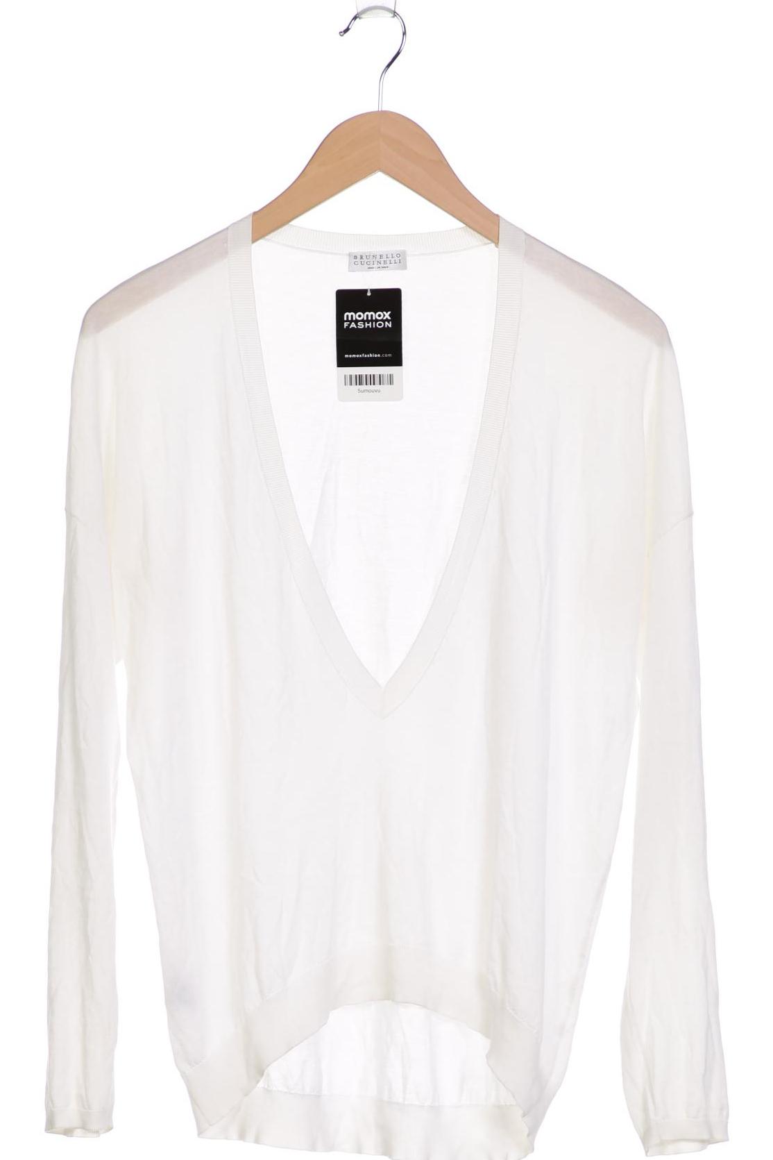 

Brunello Cucinelli Damen Pullover, cremeweiß, Gr. 46