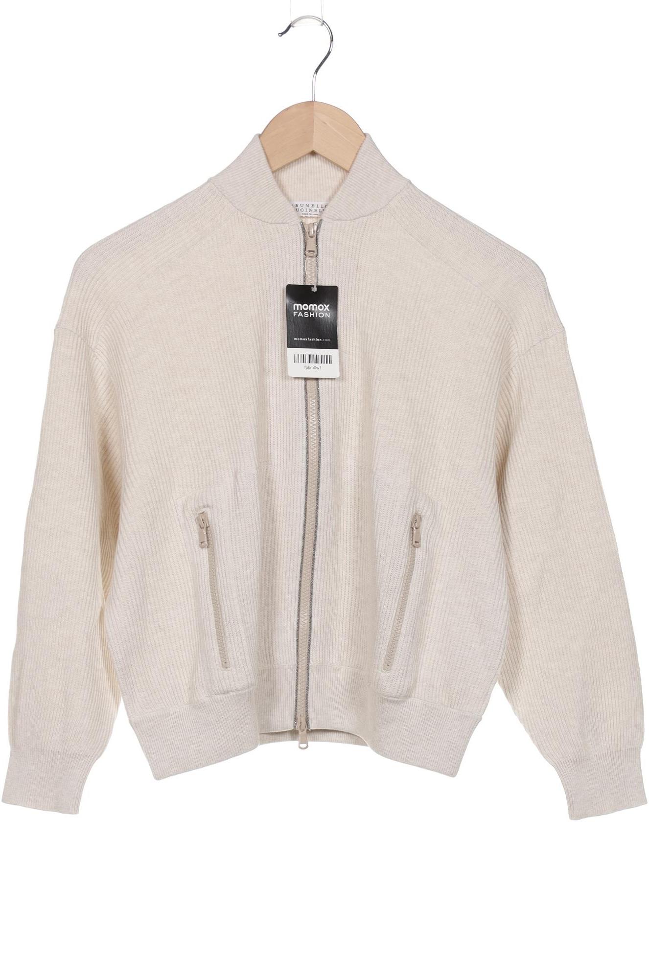 

Brunello Cucinelli Damen Strickjacke, cremeweiß, Gr. 34