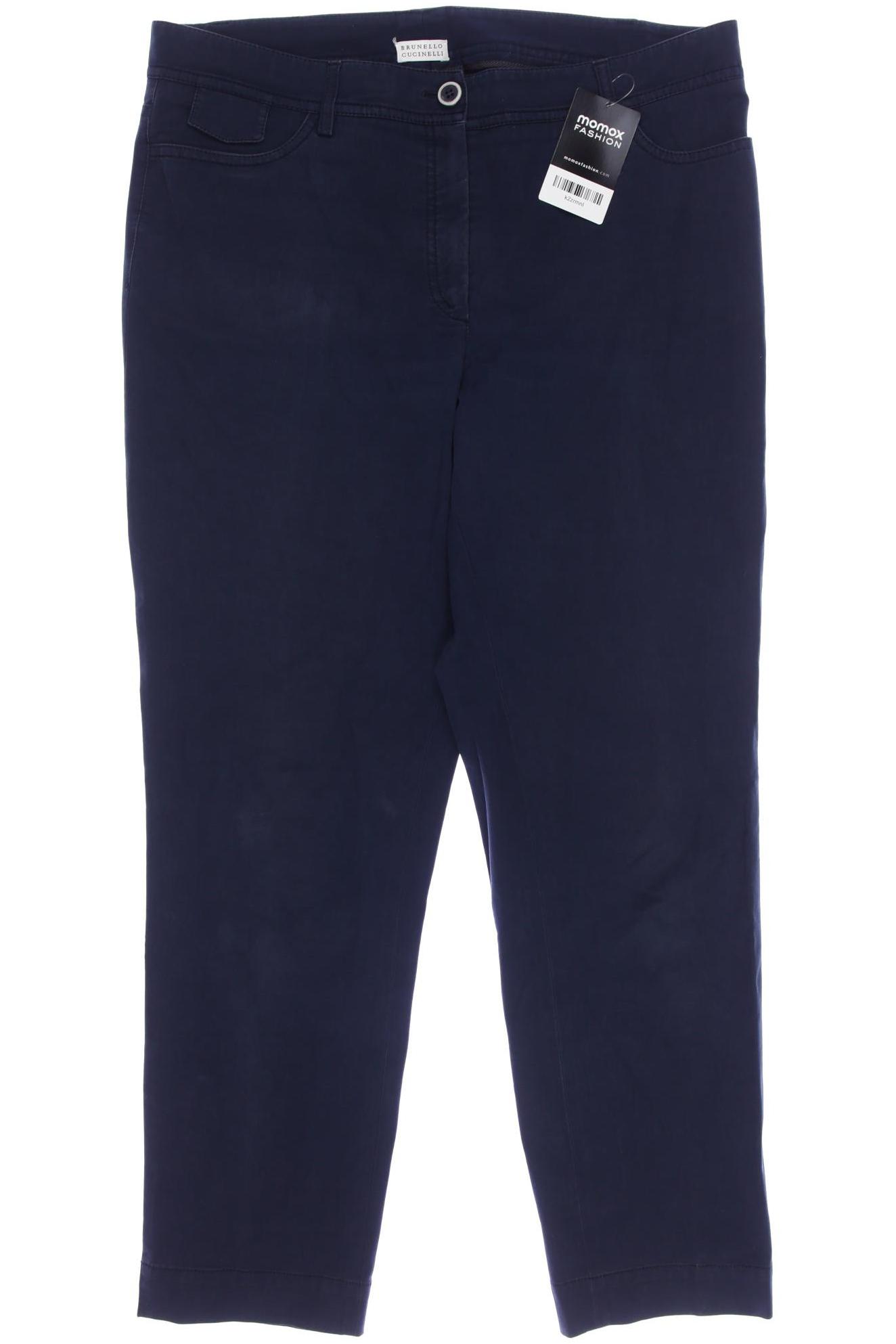 

Brunello Cucinelli Damen Stoffhose, marineblau, Gr. 42